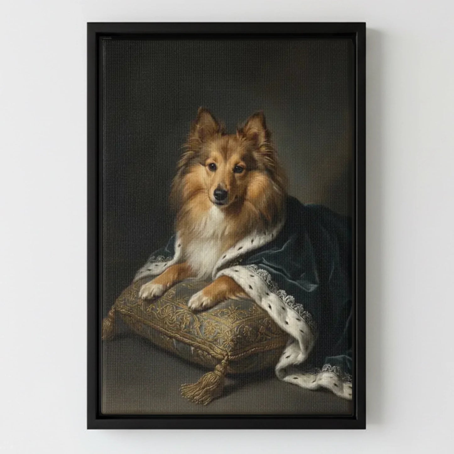 Framed Canvas Black Mockup Frontal