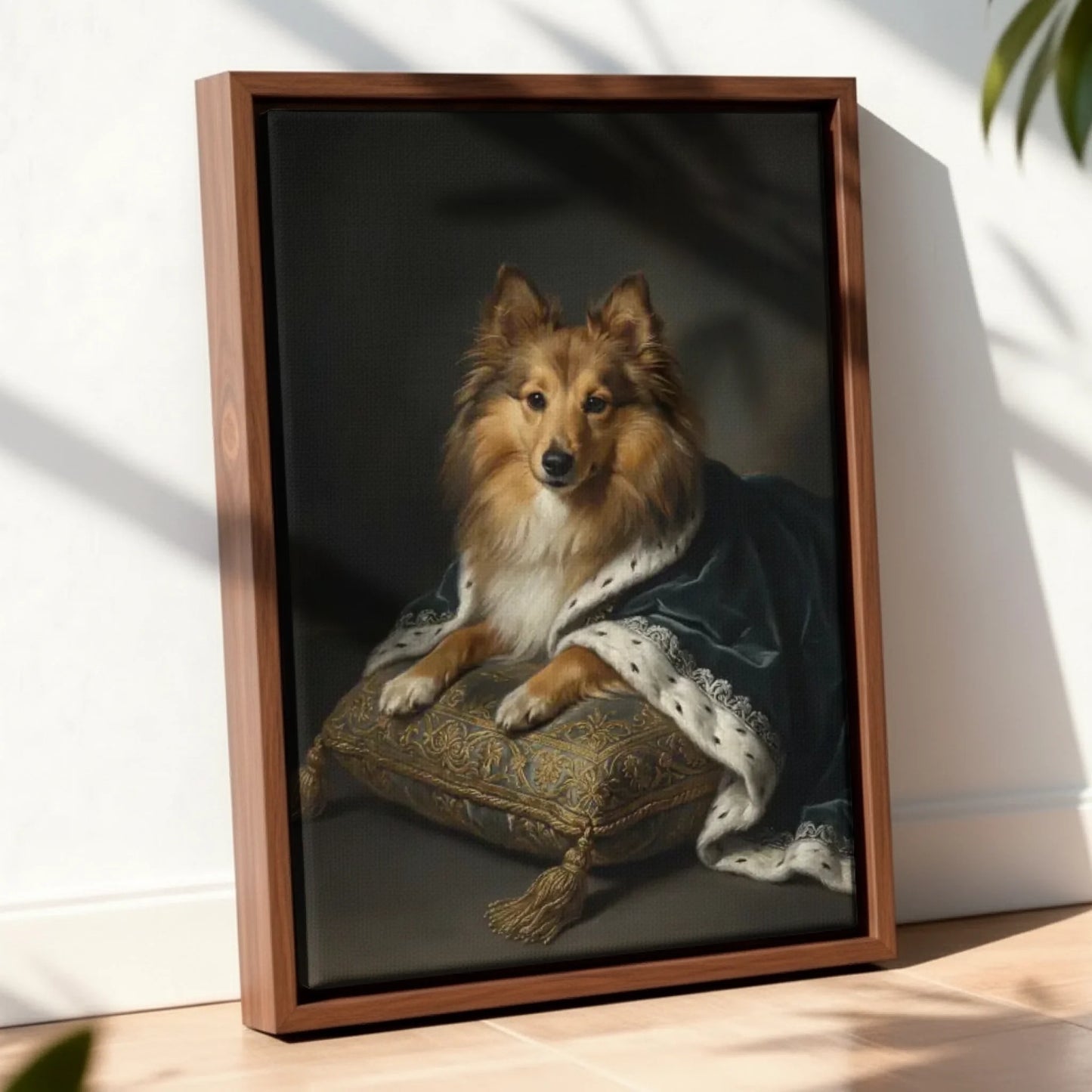 Framed Canvas Walnut Mockup Site