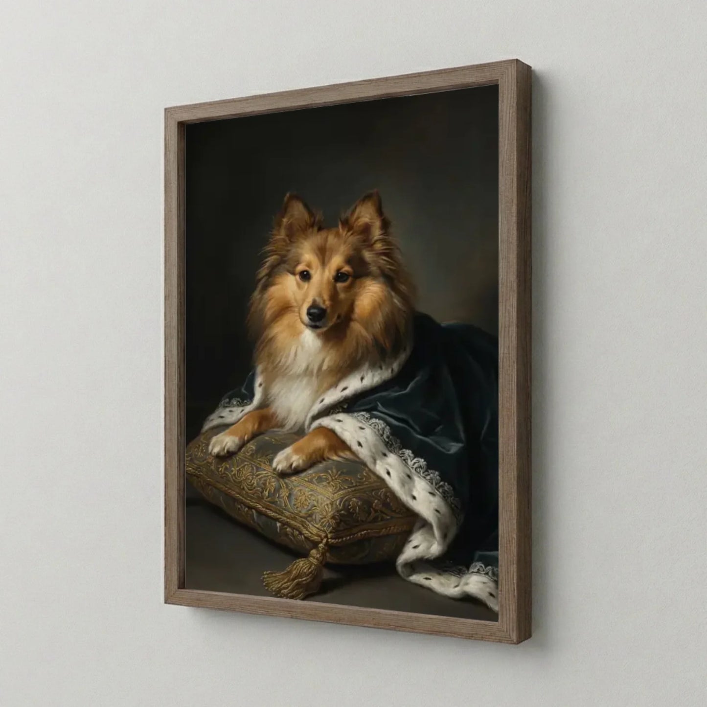 Poster Framed Walnut Mockup Site