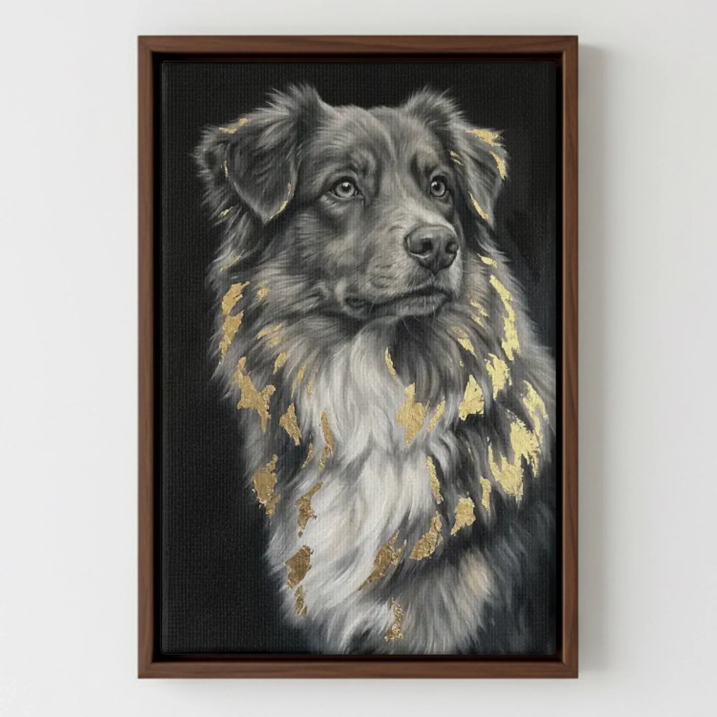 Framed Canvas Walnut Mockup Frontal