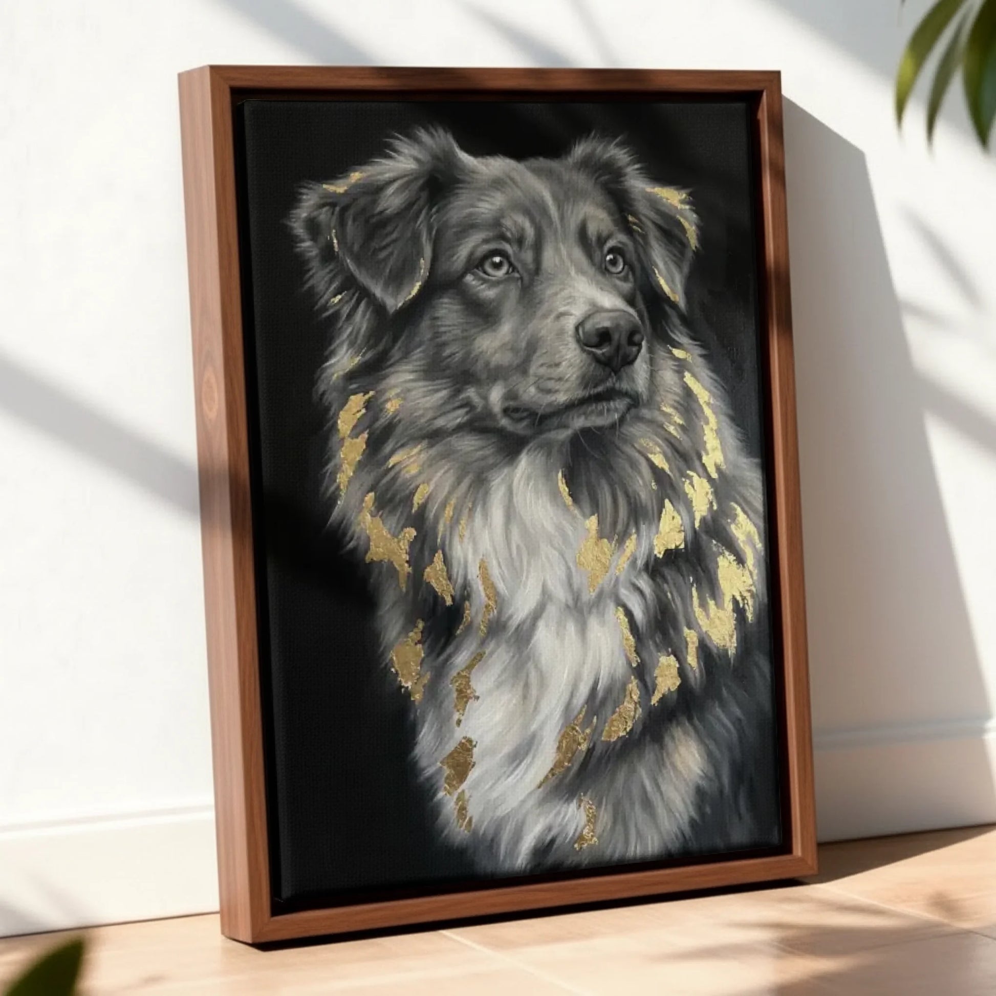 Framed Canvas Walnut Mockup Site