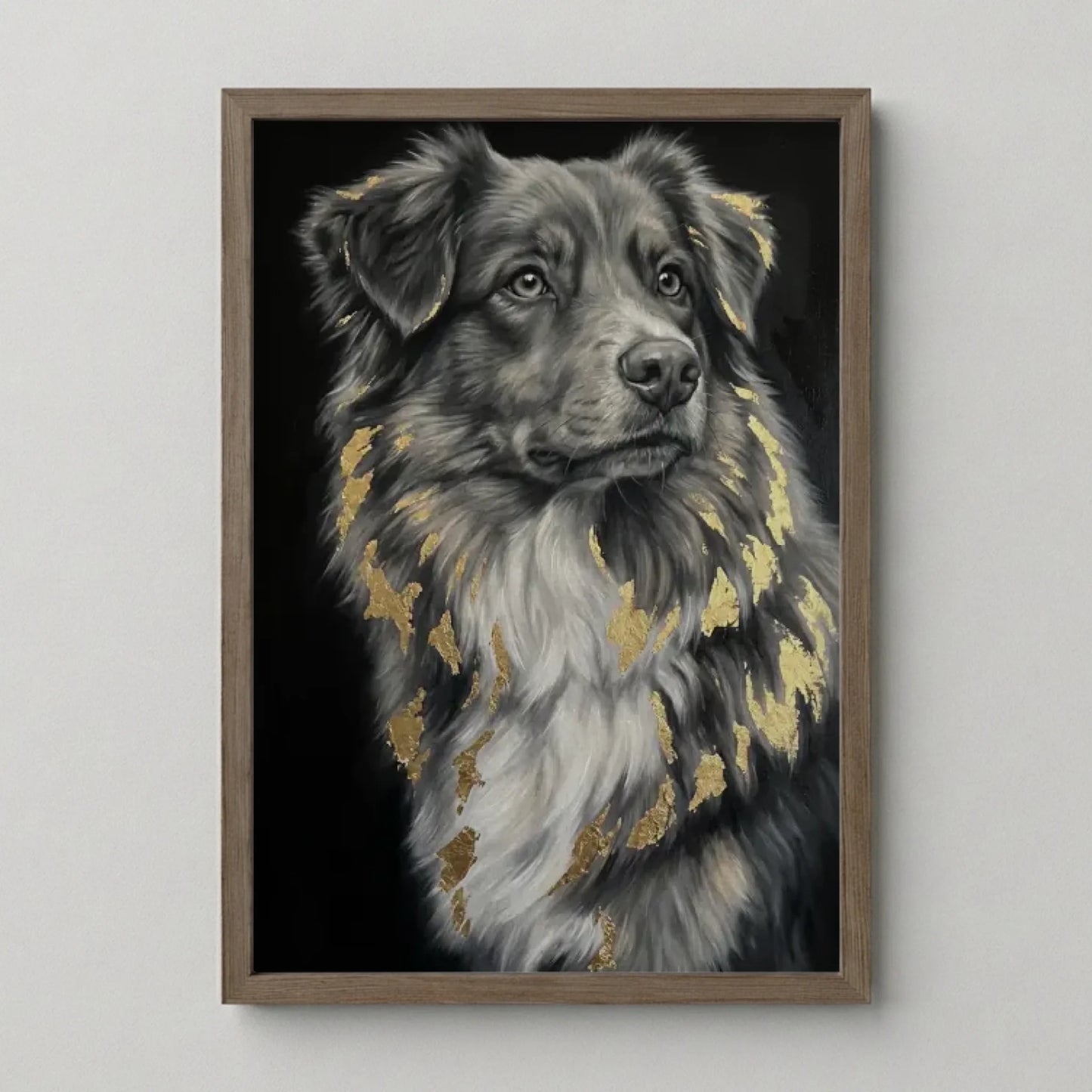 Poster Framed Walnut Mockup