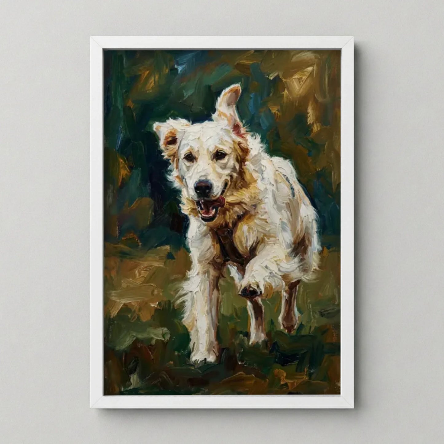 Poster Framed White Mockup