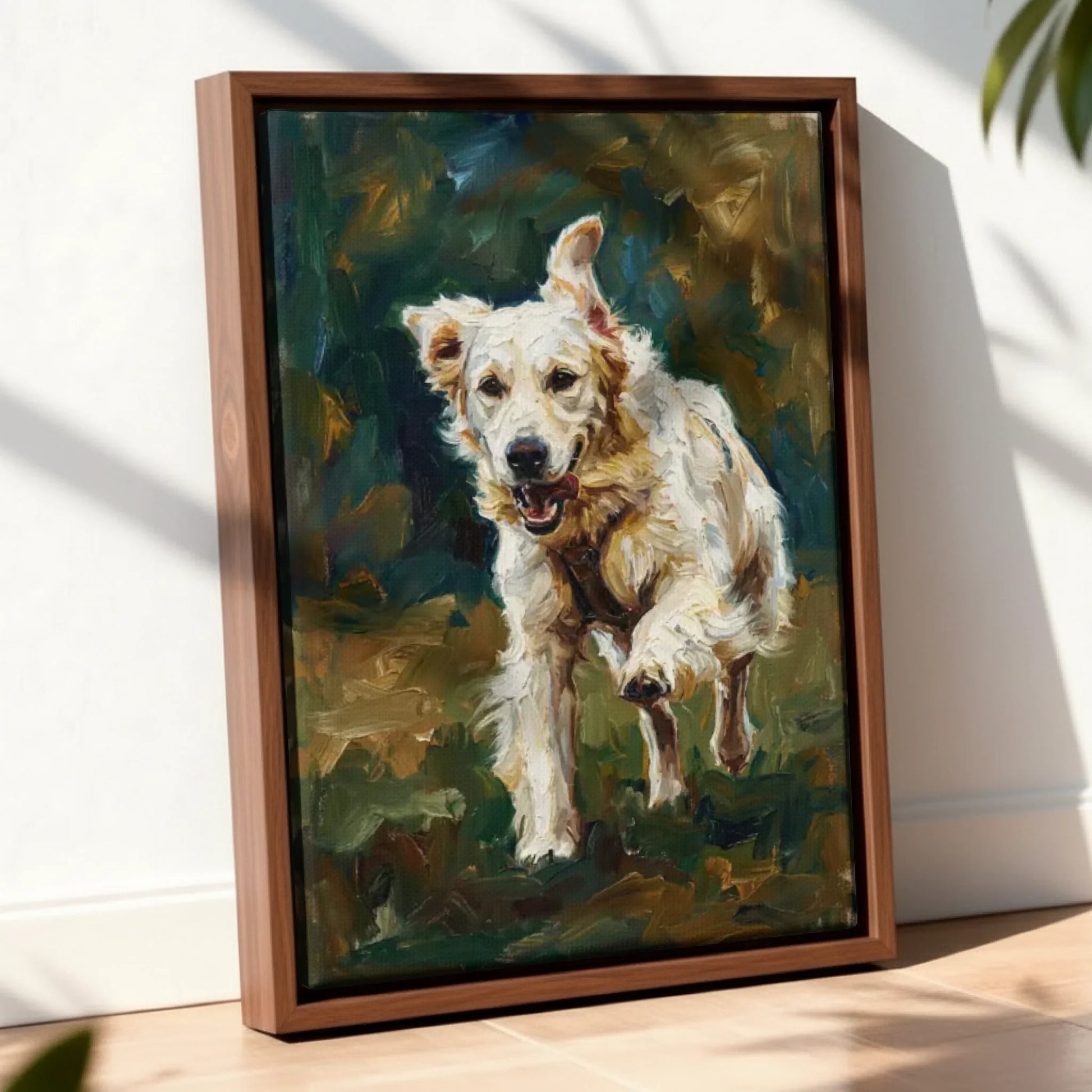 Framed Canvas Walnut Mockup Site