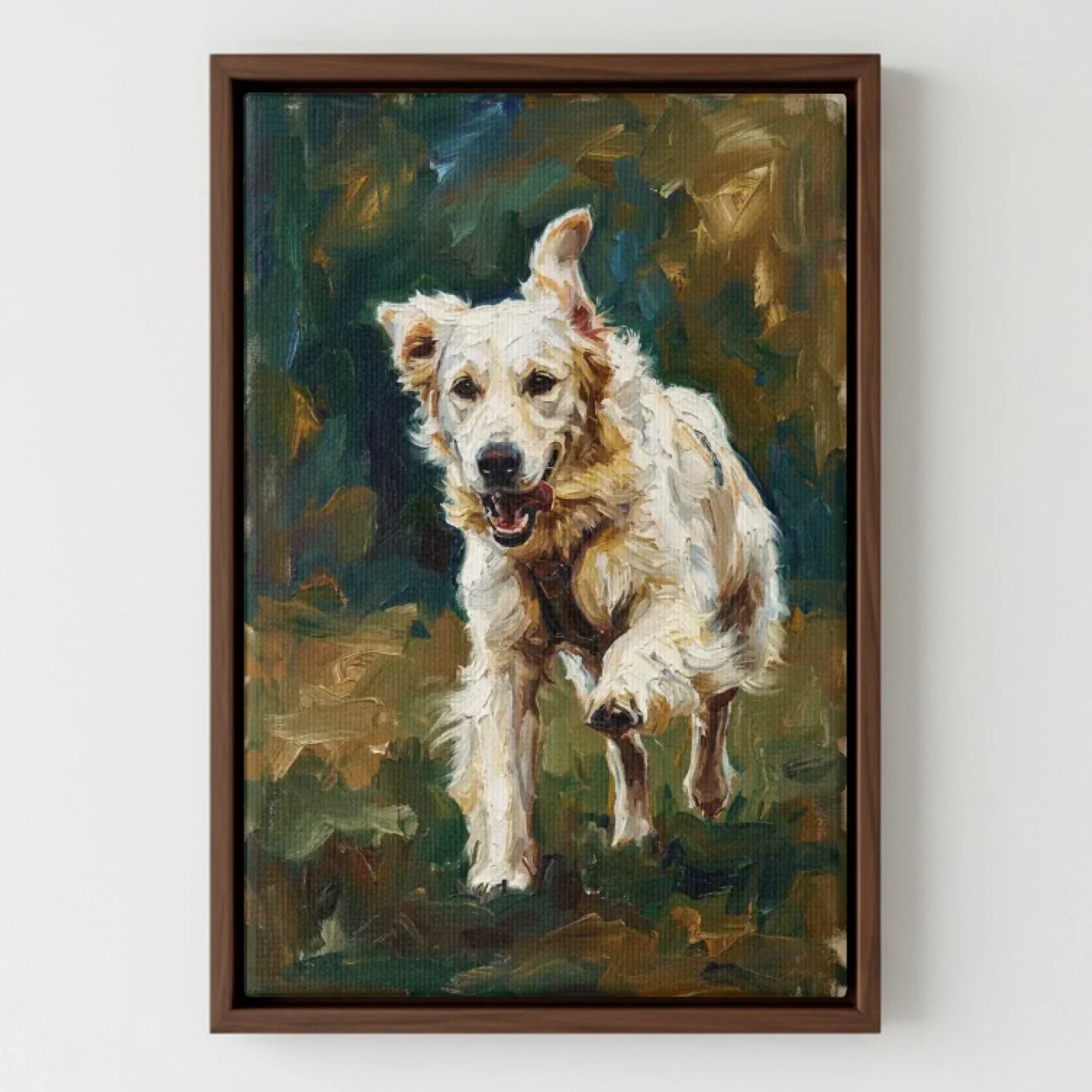 Framed Canvas Walnut Mockup Frontal