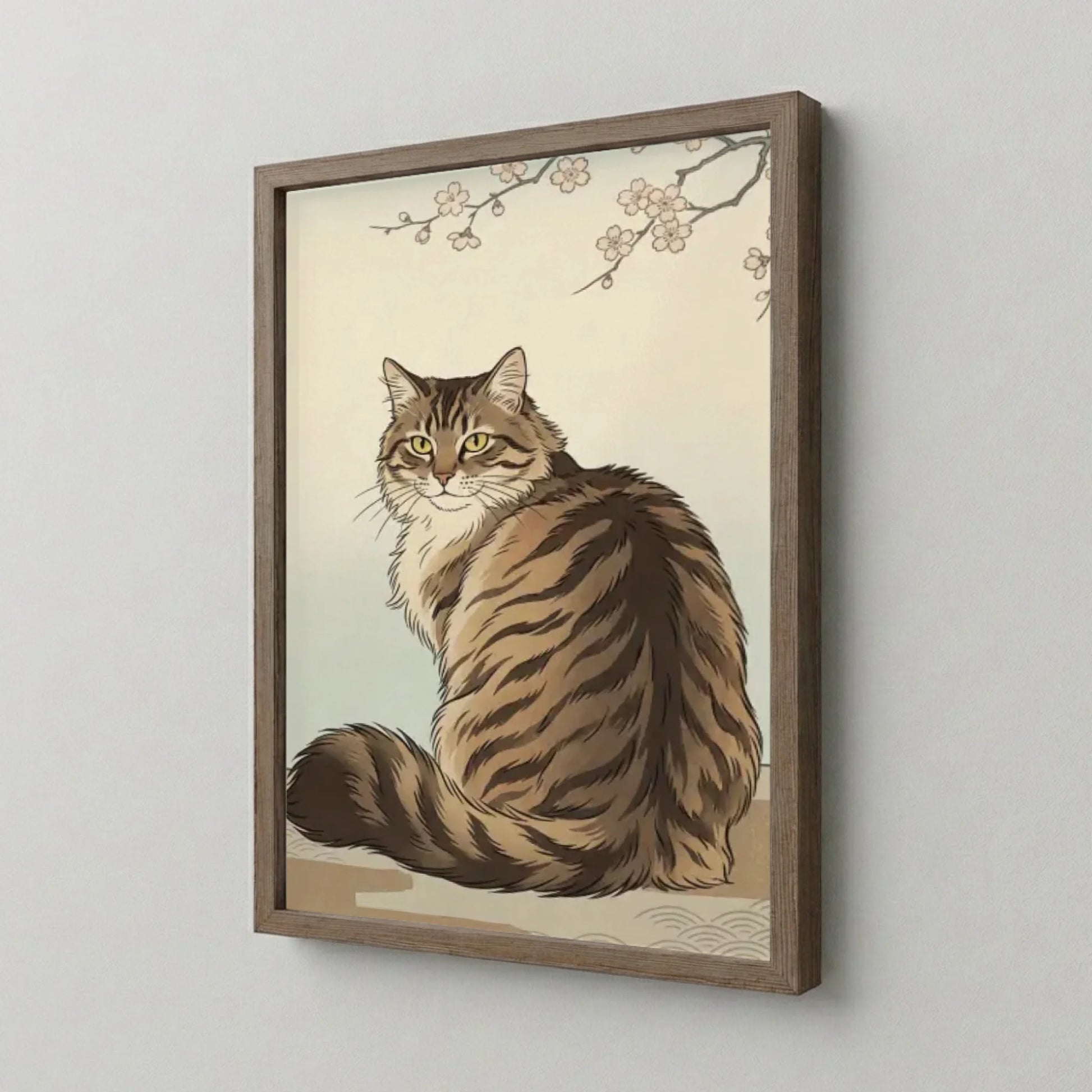 Poster Framed Walnut Mockup Site