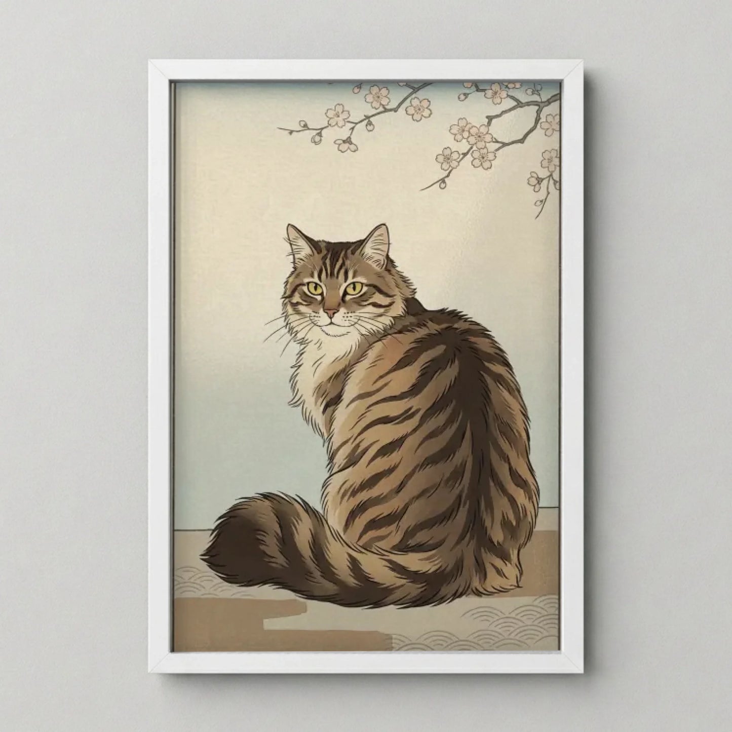 Poster Framed White Mockup