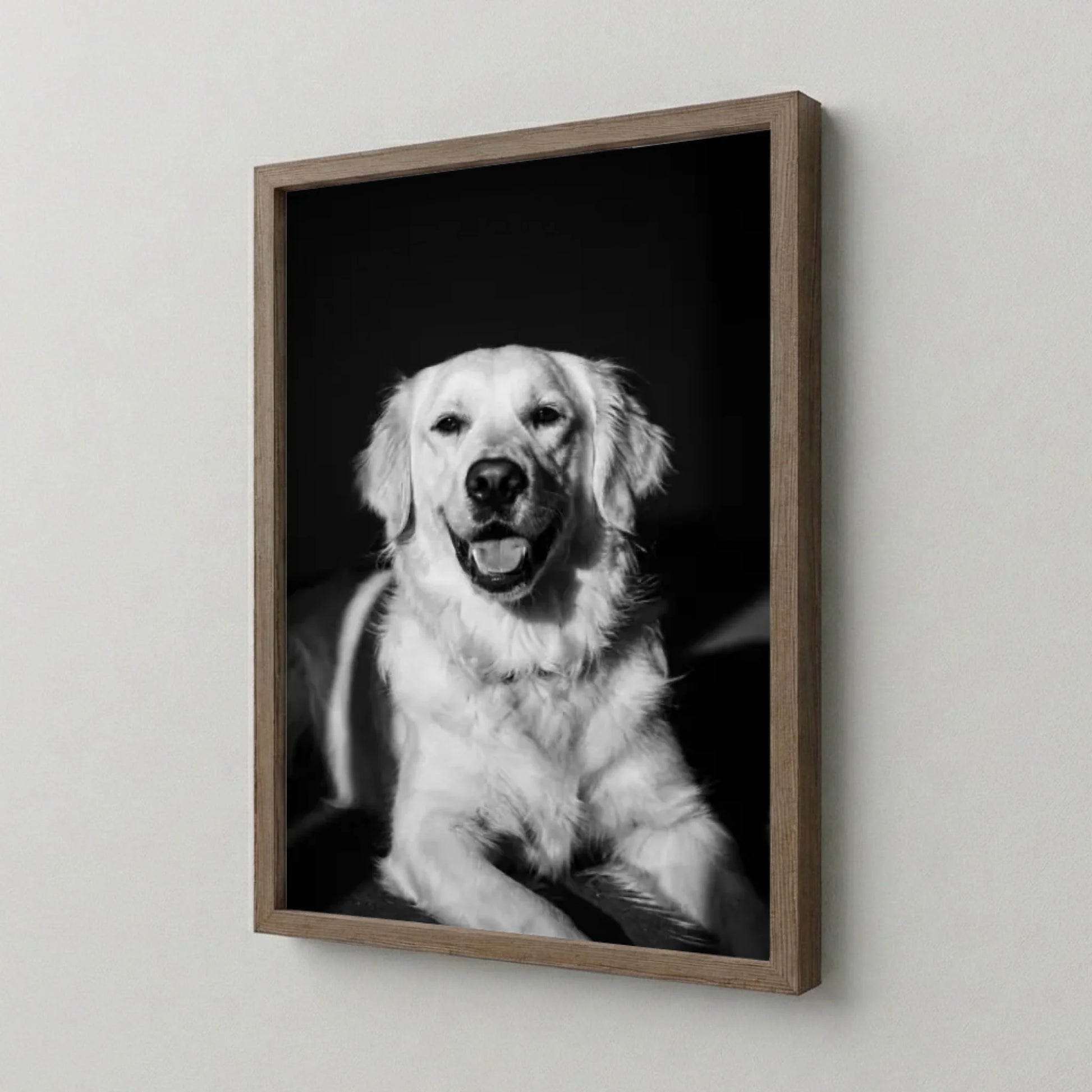 Poster Framed Walnut Mockup Site