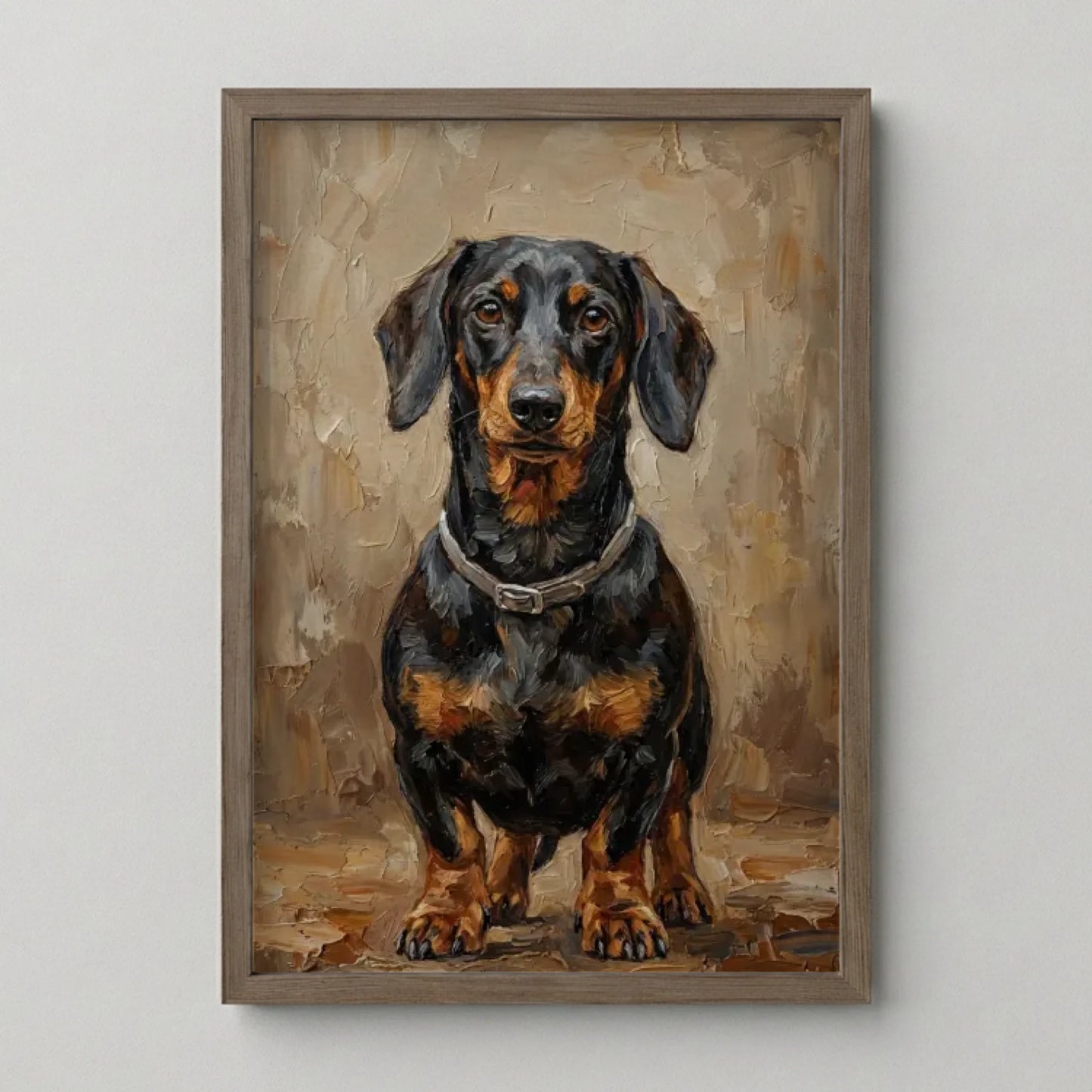 Poster Framed Walnut Mockup