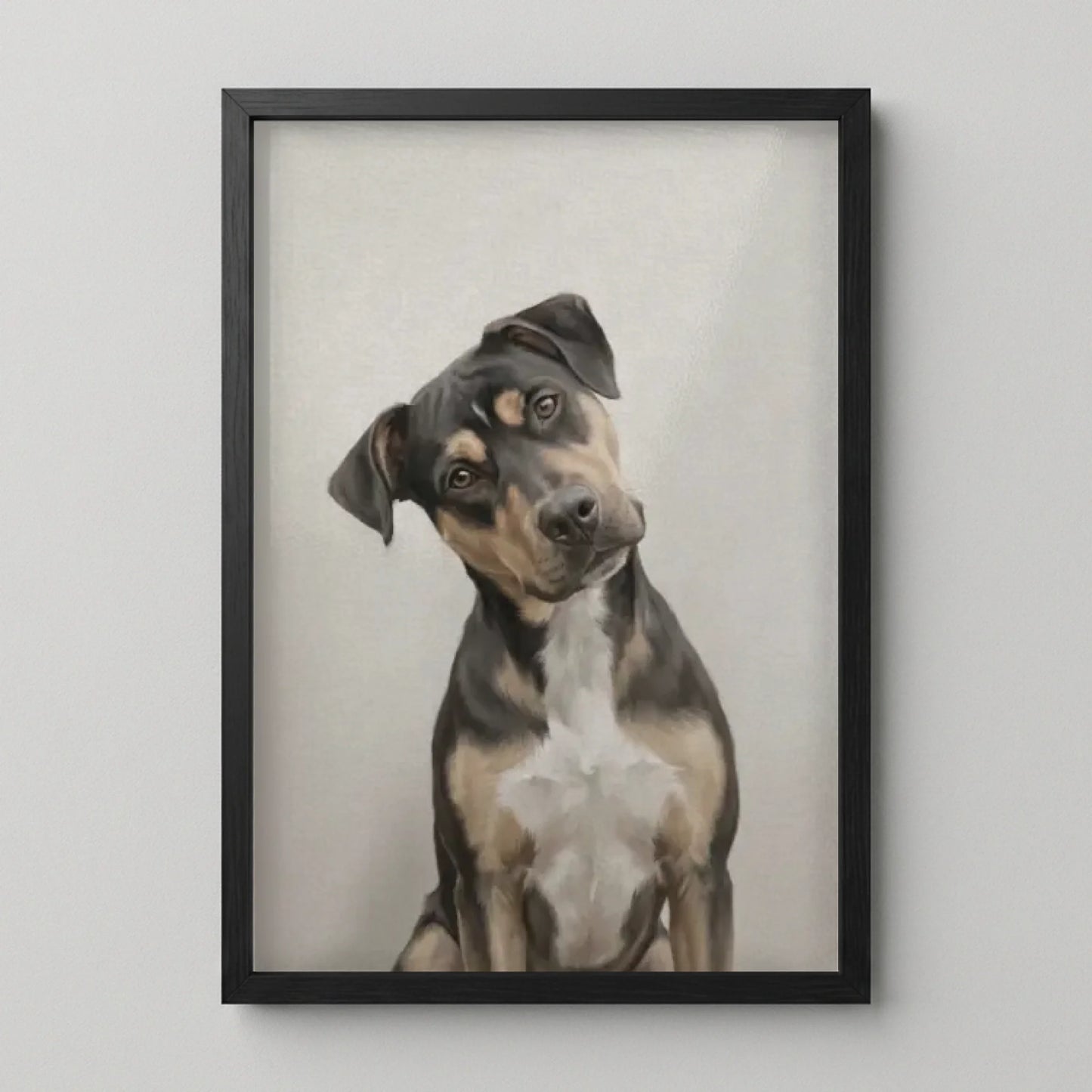 Poster Framed Black Mockup