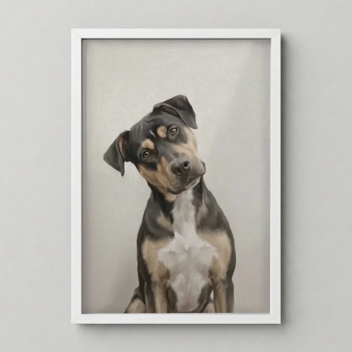 Poster Framed White Mockup