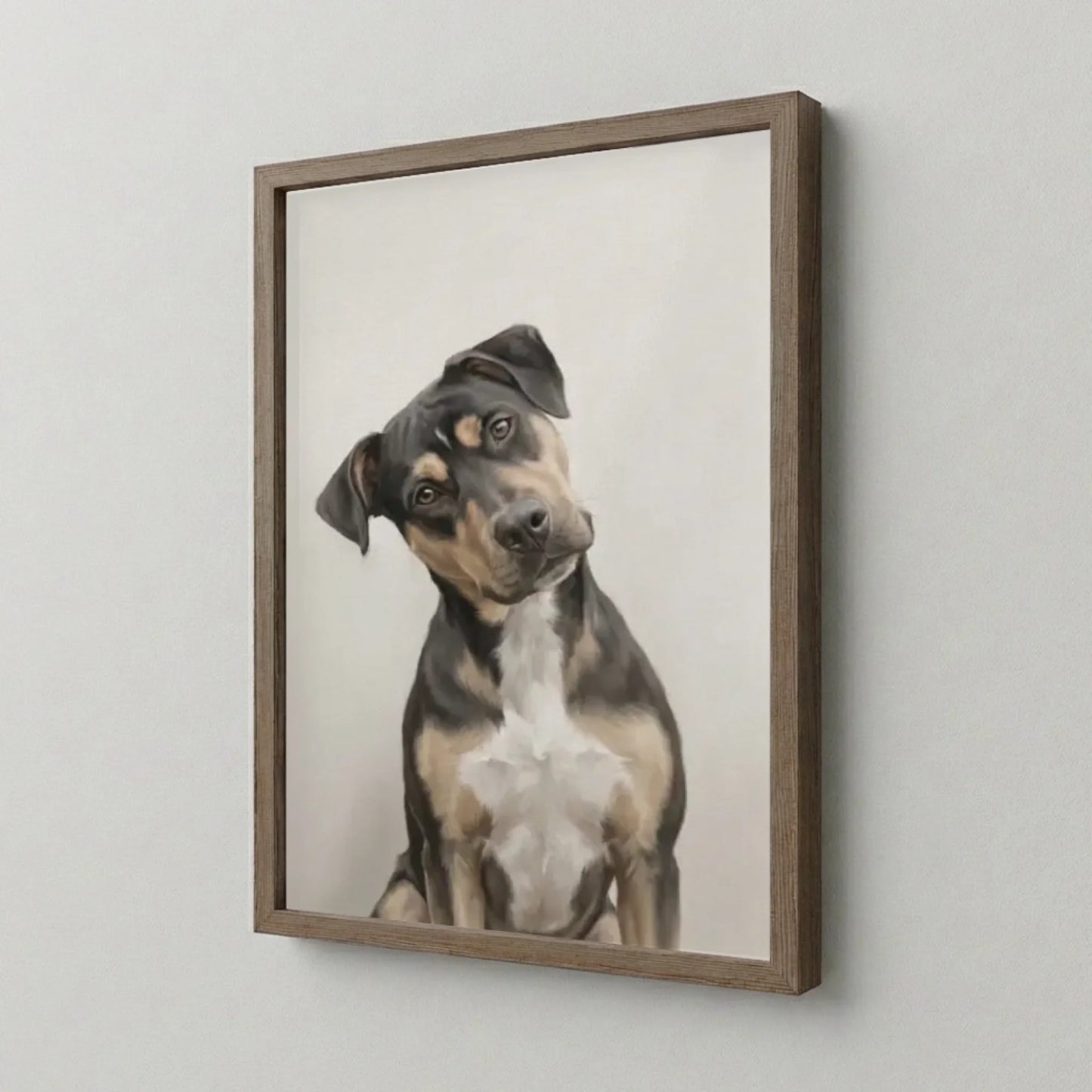 Poster Framed Walnut Mockup Site