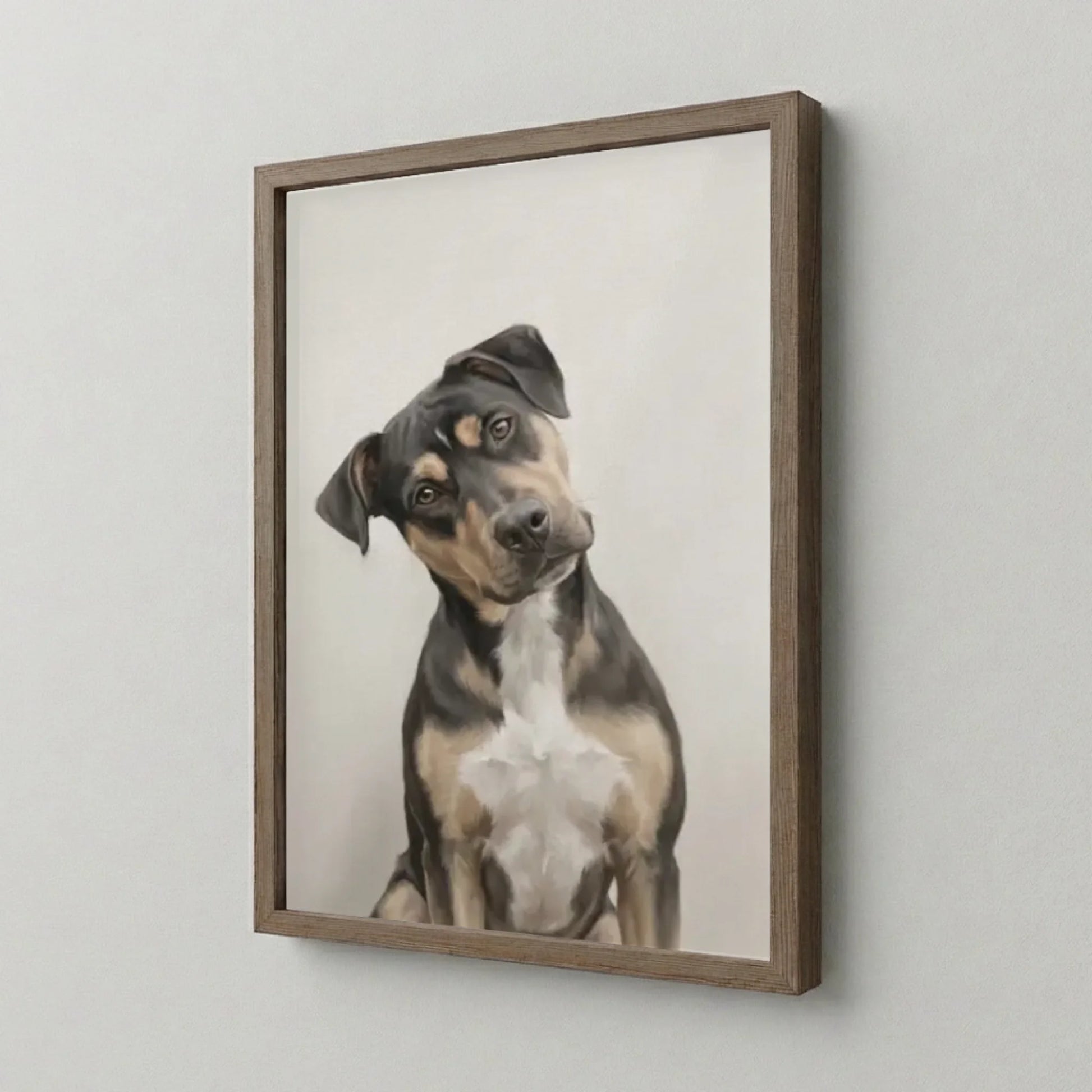 Poster Framed Walnut Mockup Site