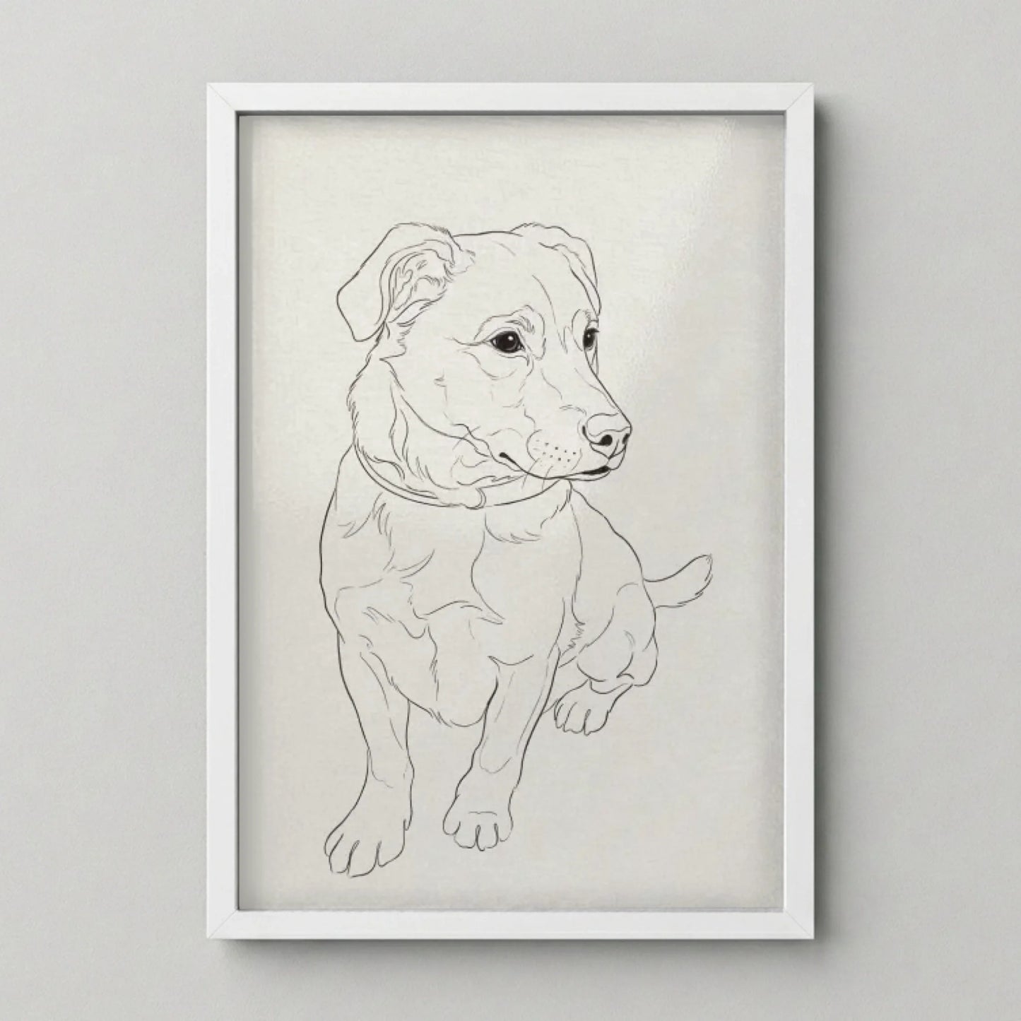 Poster Framed White Mockup