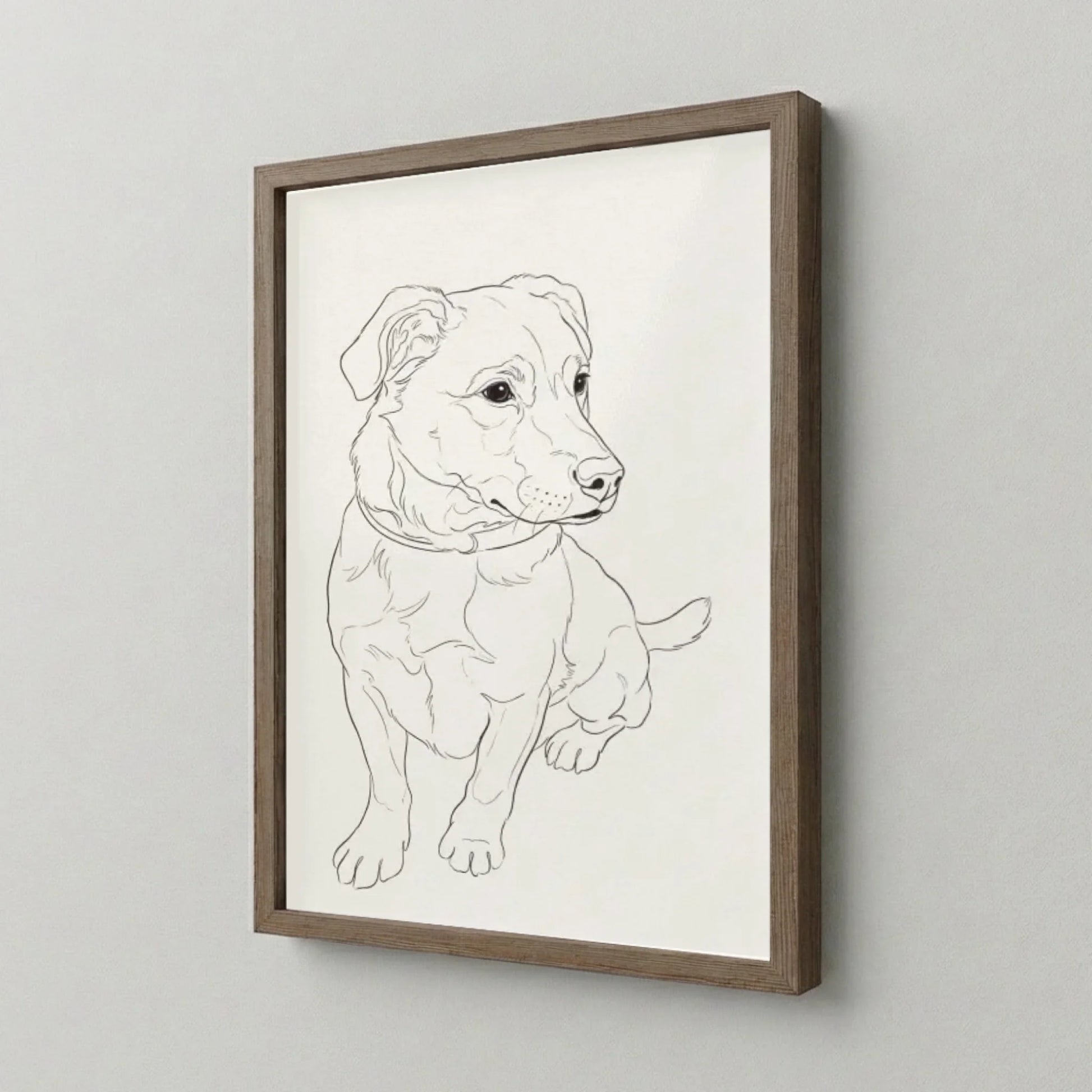 Poster Framed Walnut Mockup Site