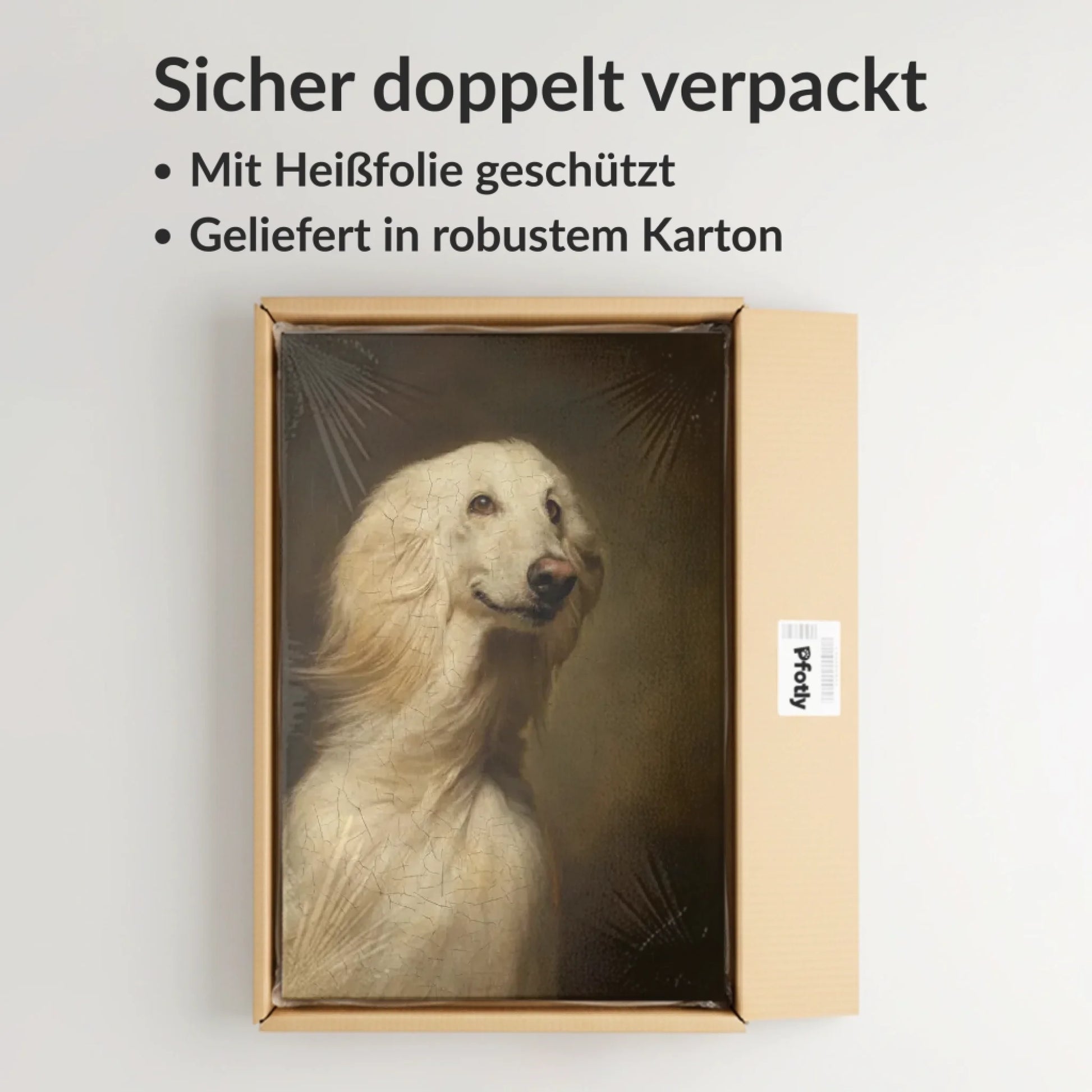 Jede Leinwand wird sorgfältig doppelt verpackt und mit Heißfolie geschützt – maximale Sicherheit für Ihr Kunstwerk. (1)