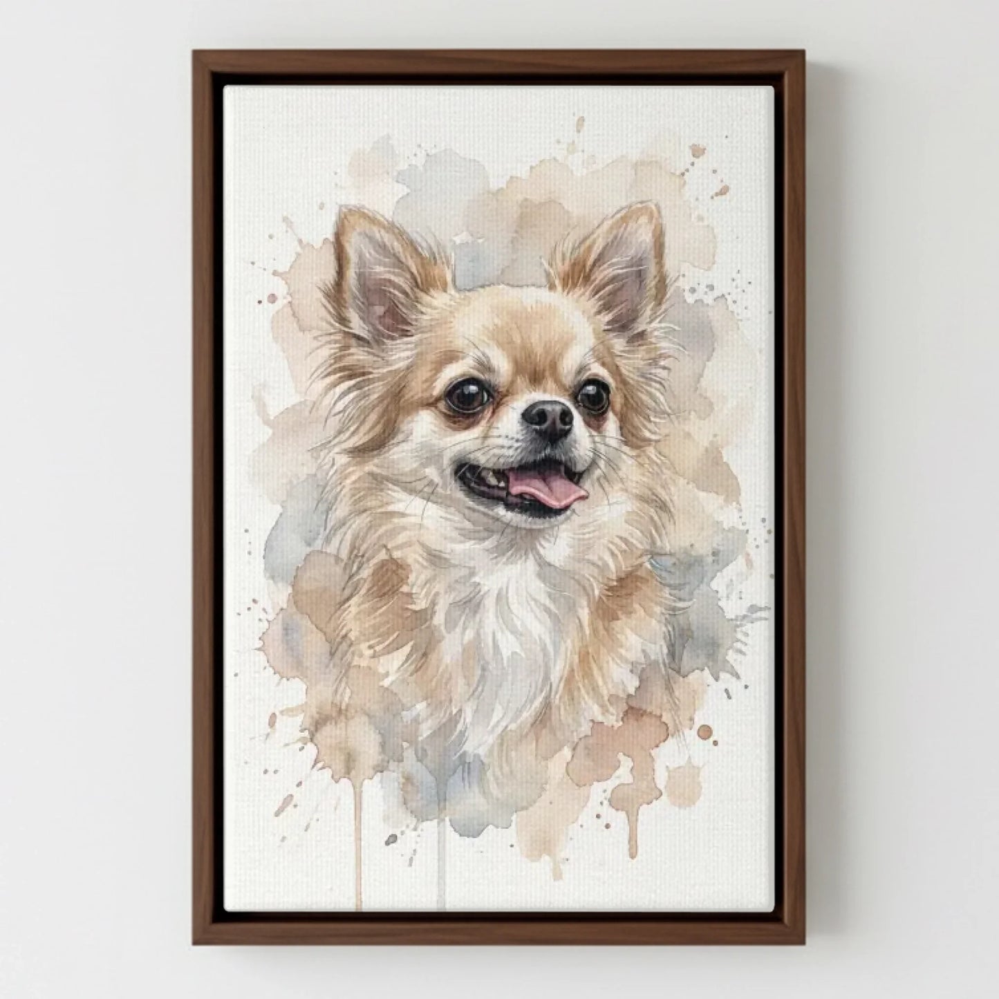 Framed Canvas Walnut Mockup Frontal