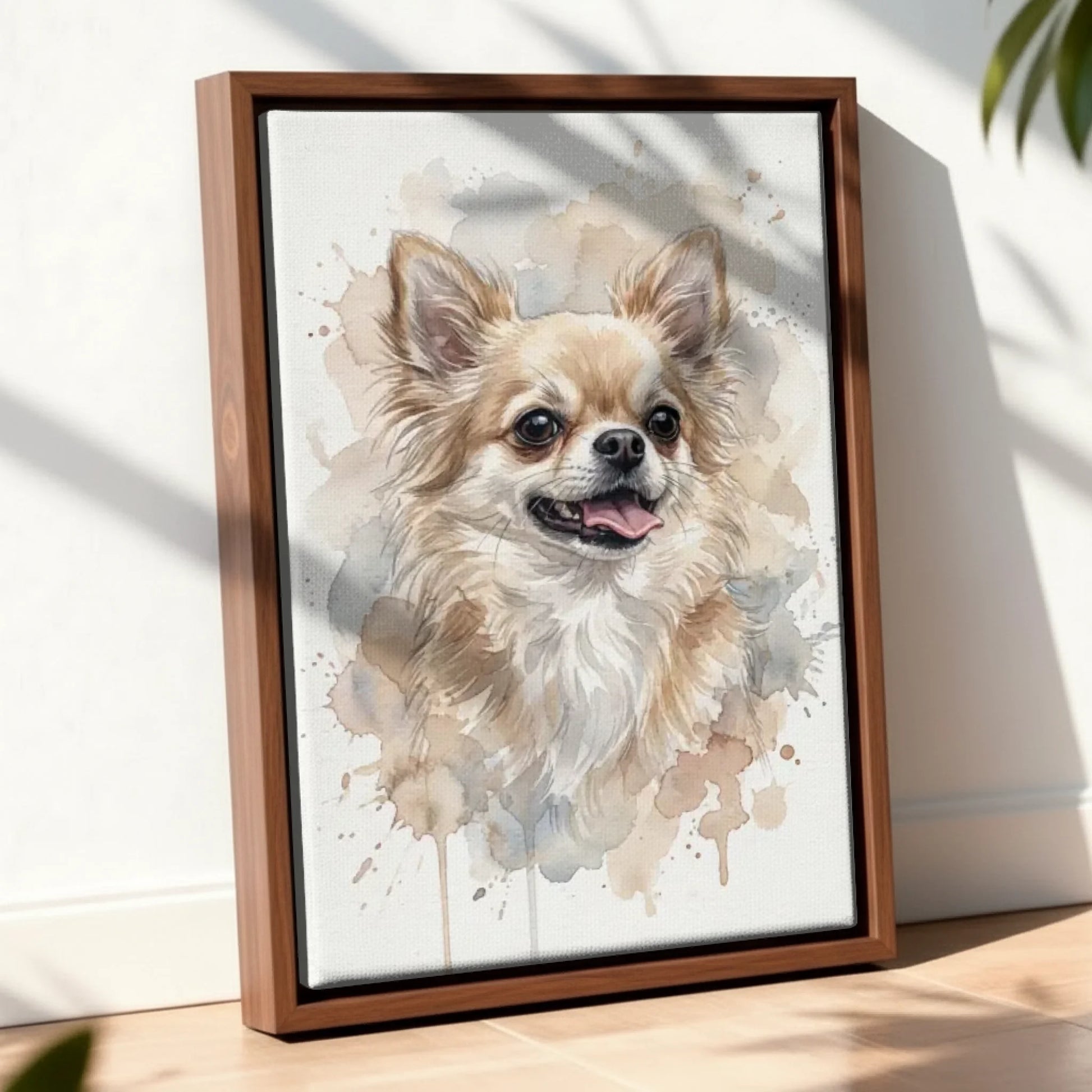 Framed Canvas Walnut Mockup Site