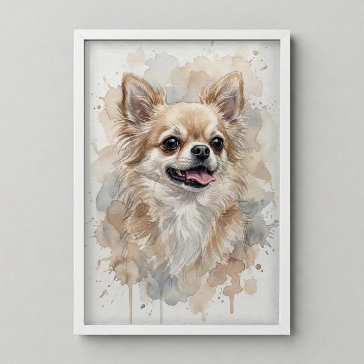 Poster Framed White Mockup