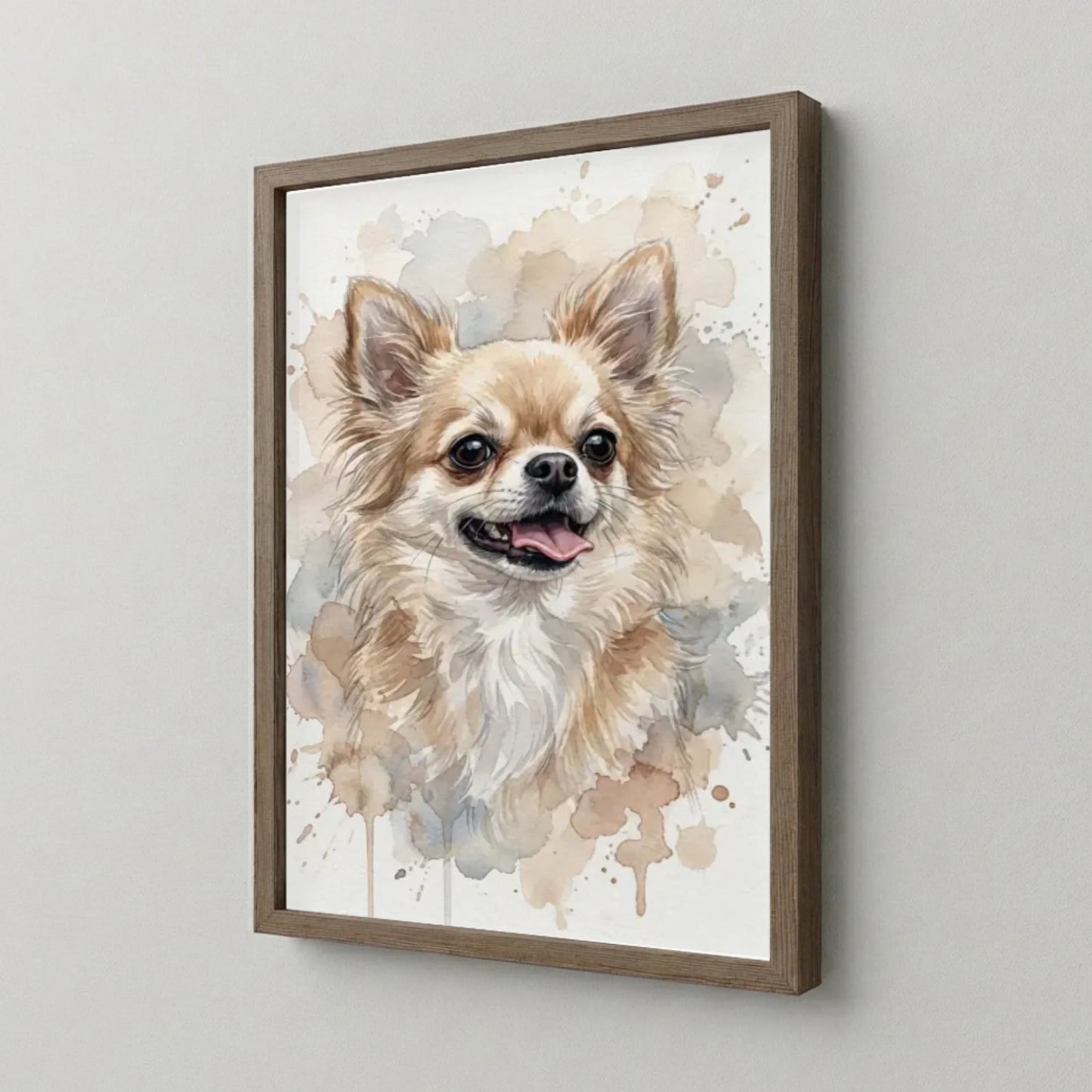 Poster Framed Walnut Mockup Site