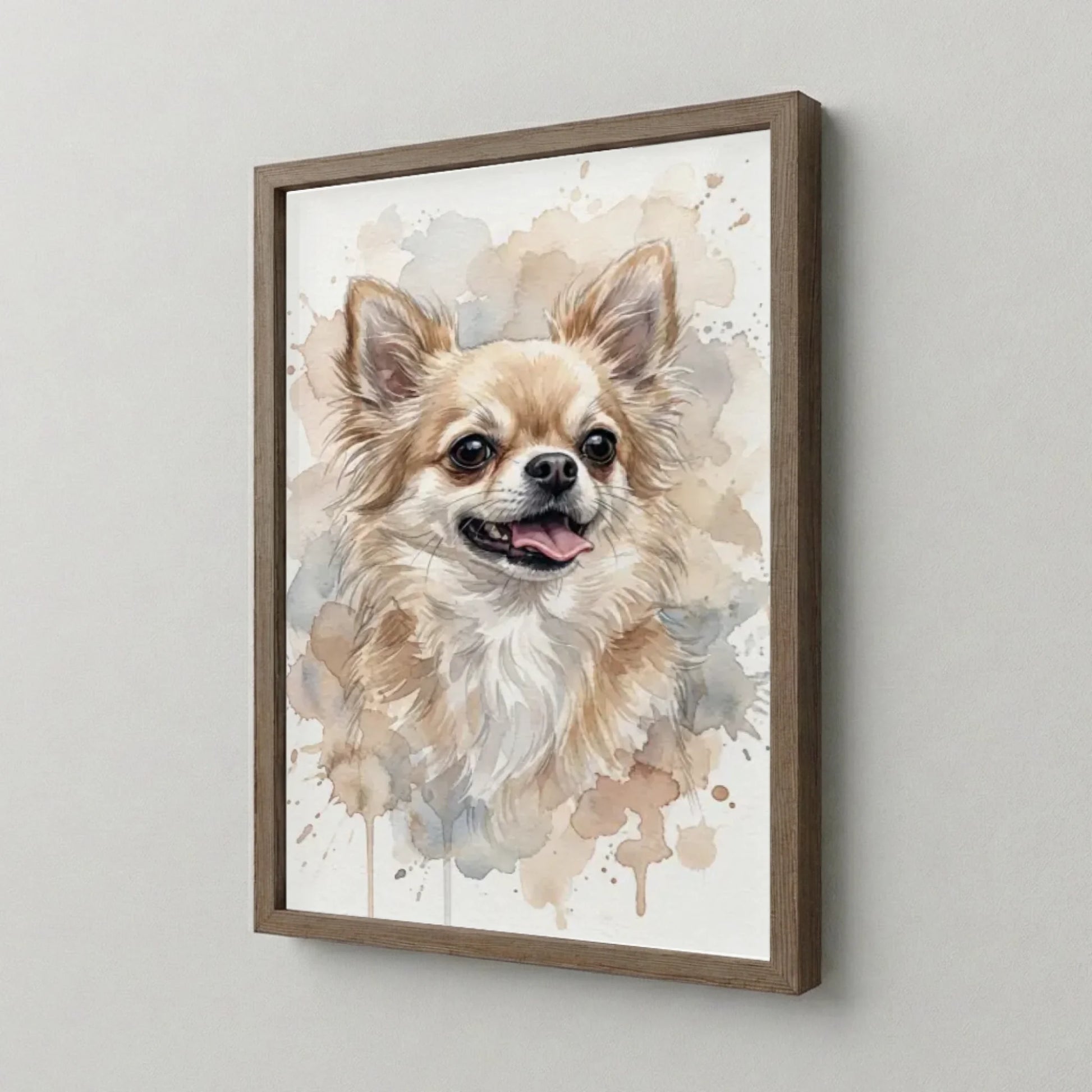 Poster Framed Walnut Mockup Site