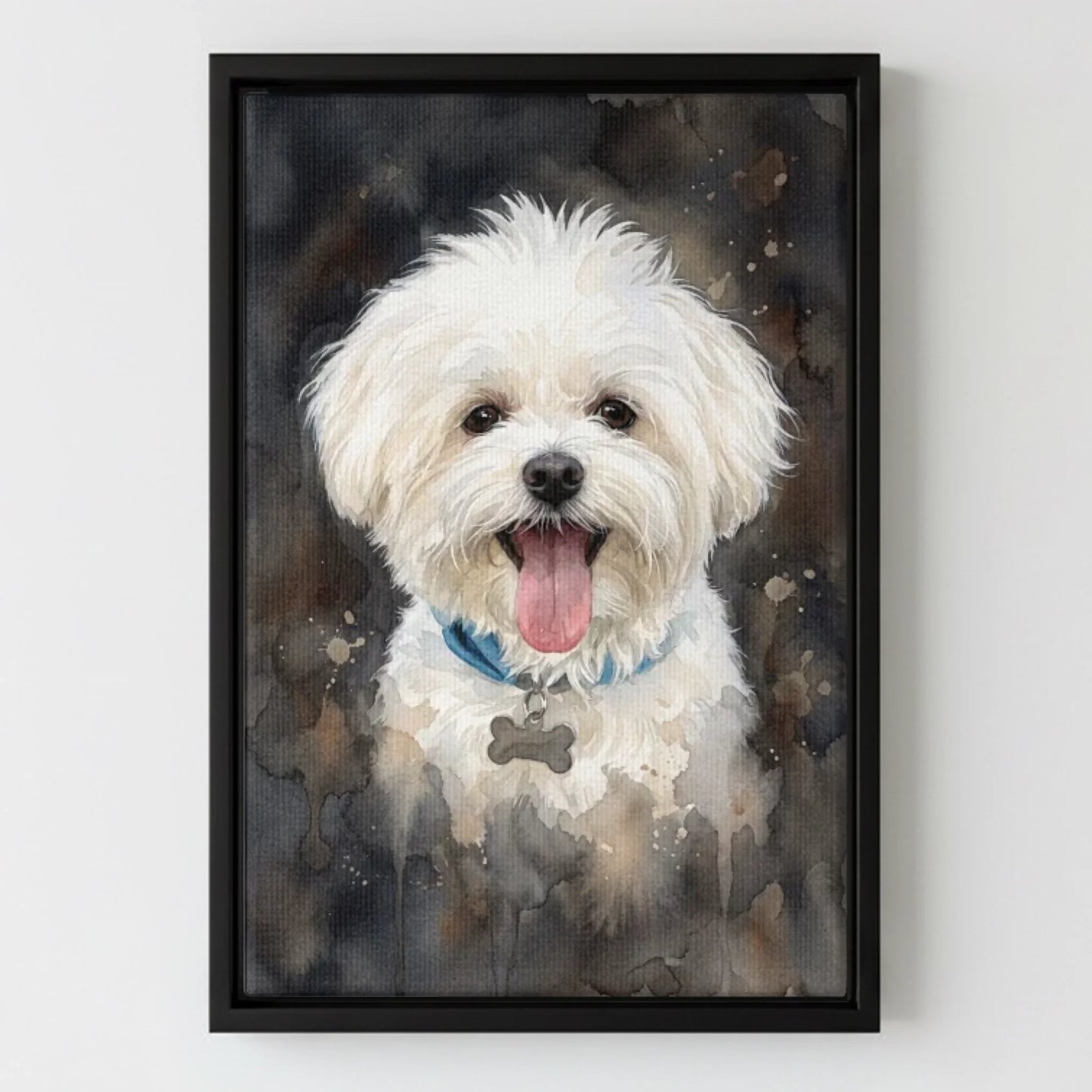 Framed Canvas Black Mockup Frontal