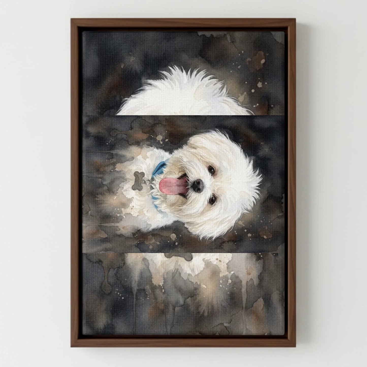 Framed Canvas Walnut Mockup Frontal