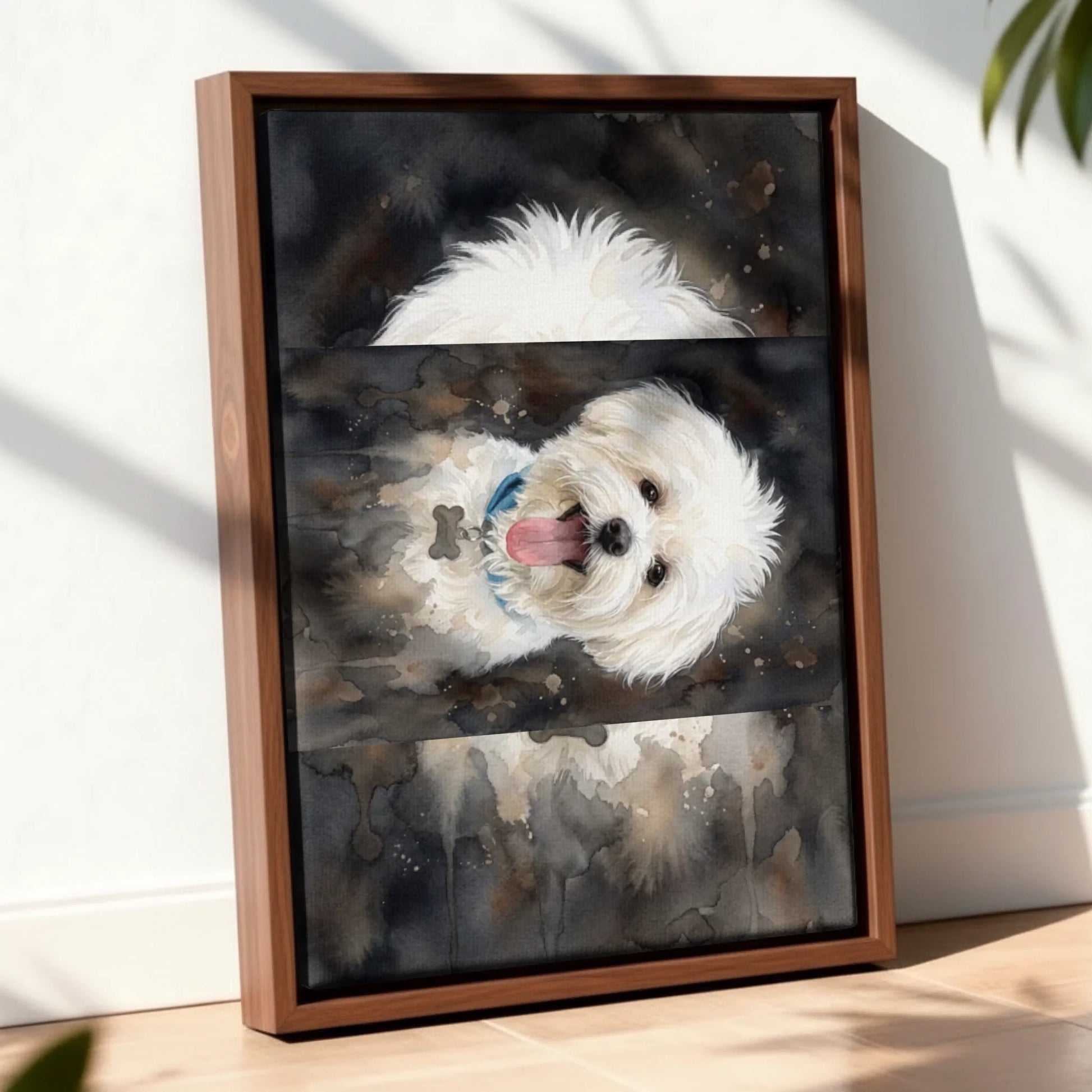 Framed Canvas Walnut Mockup Site