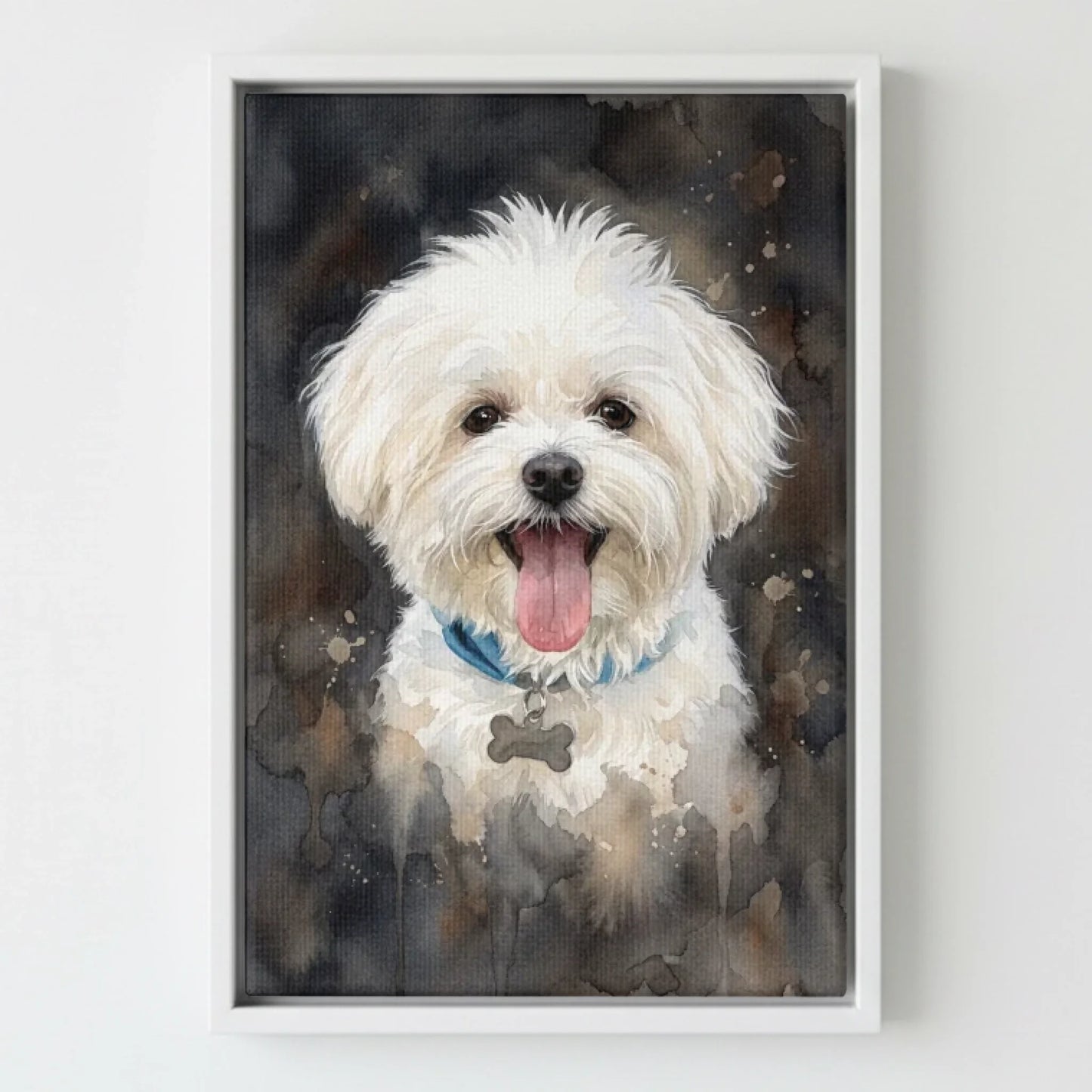 Framed Canvas White Mockup Frontal