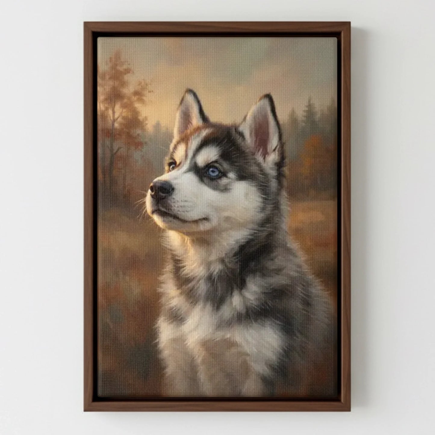 Framed Canvas Walnut Mockup Frontal