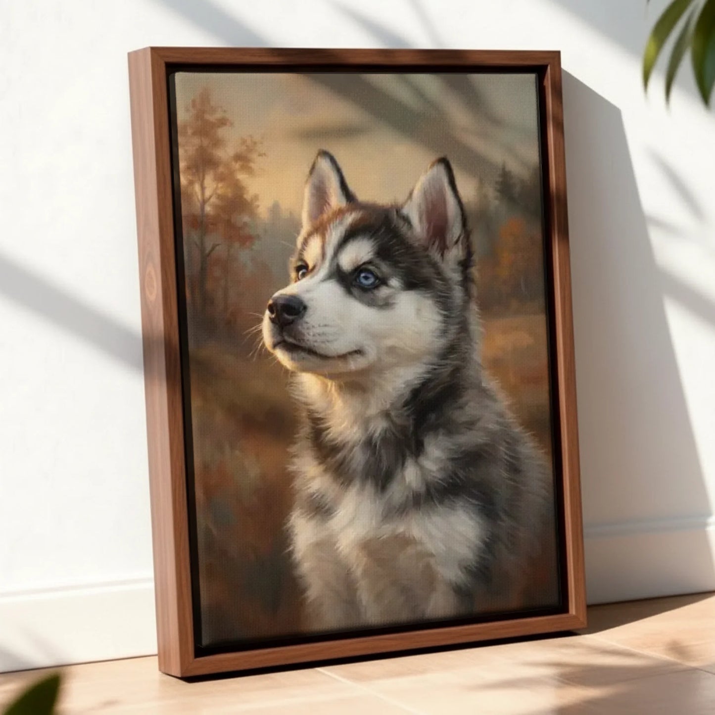 Framed Canvas Walnut Mockup Site