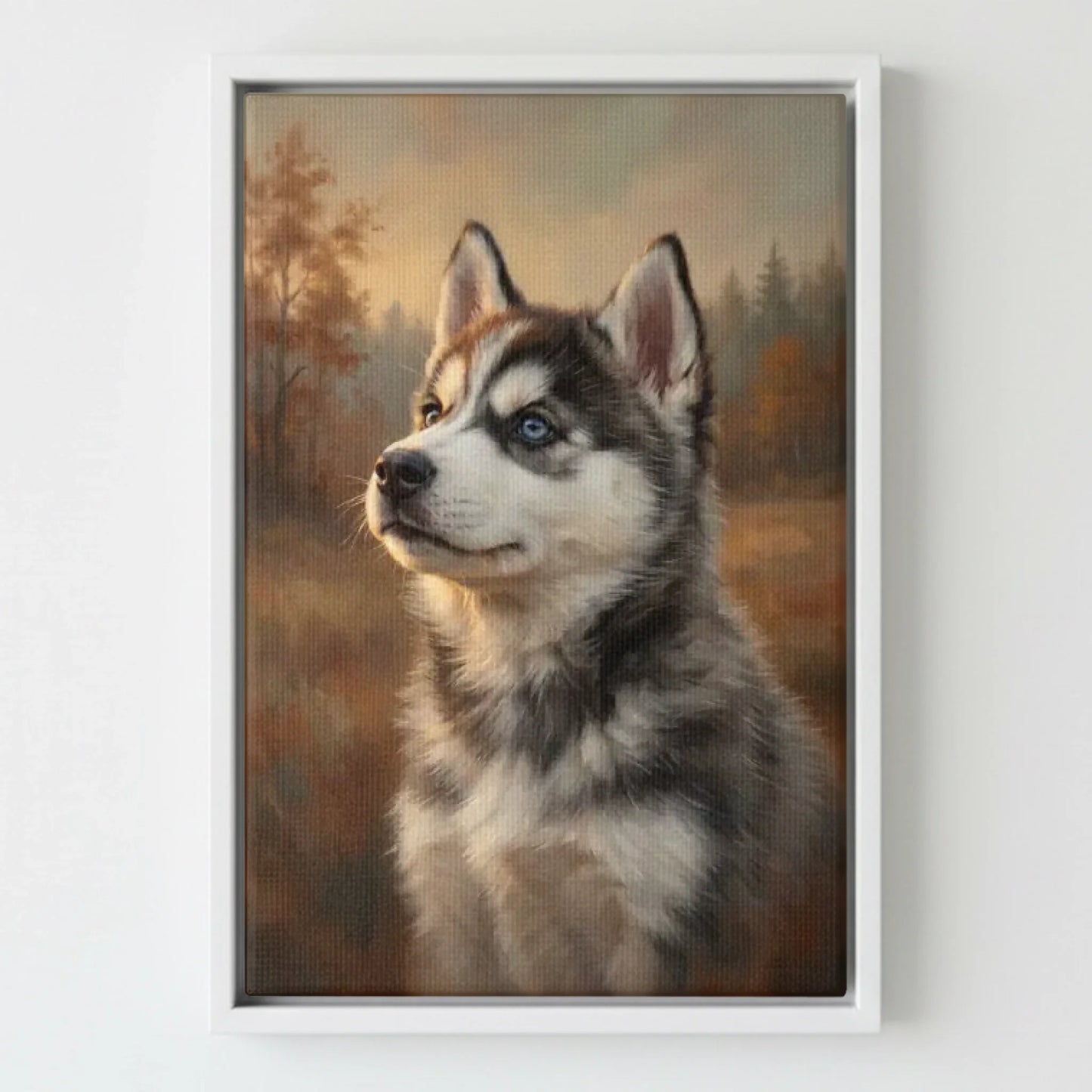 Framed Canvas White Mockup Frontal