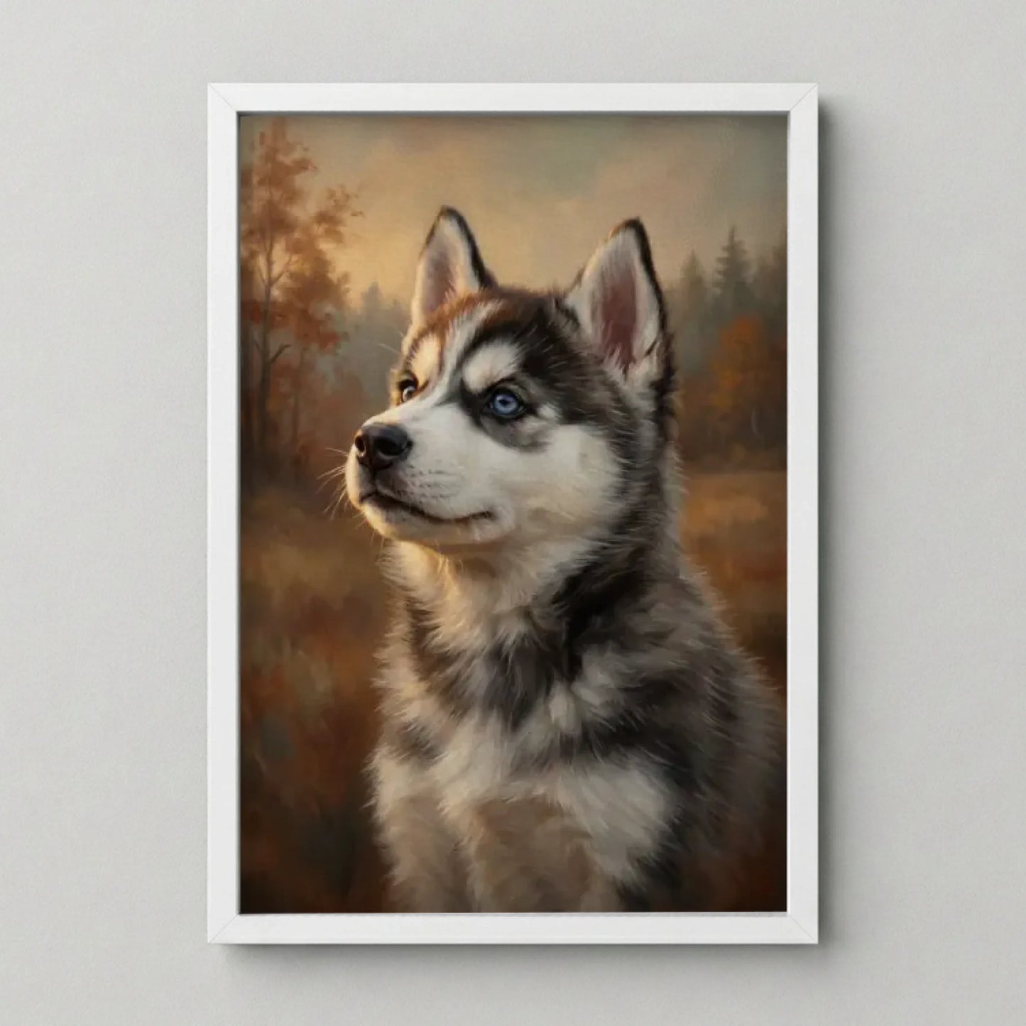 Poster Framed White Mockup