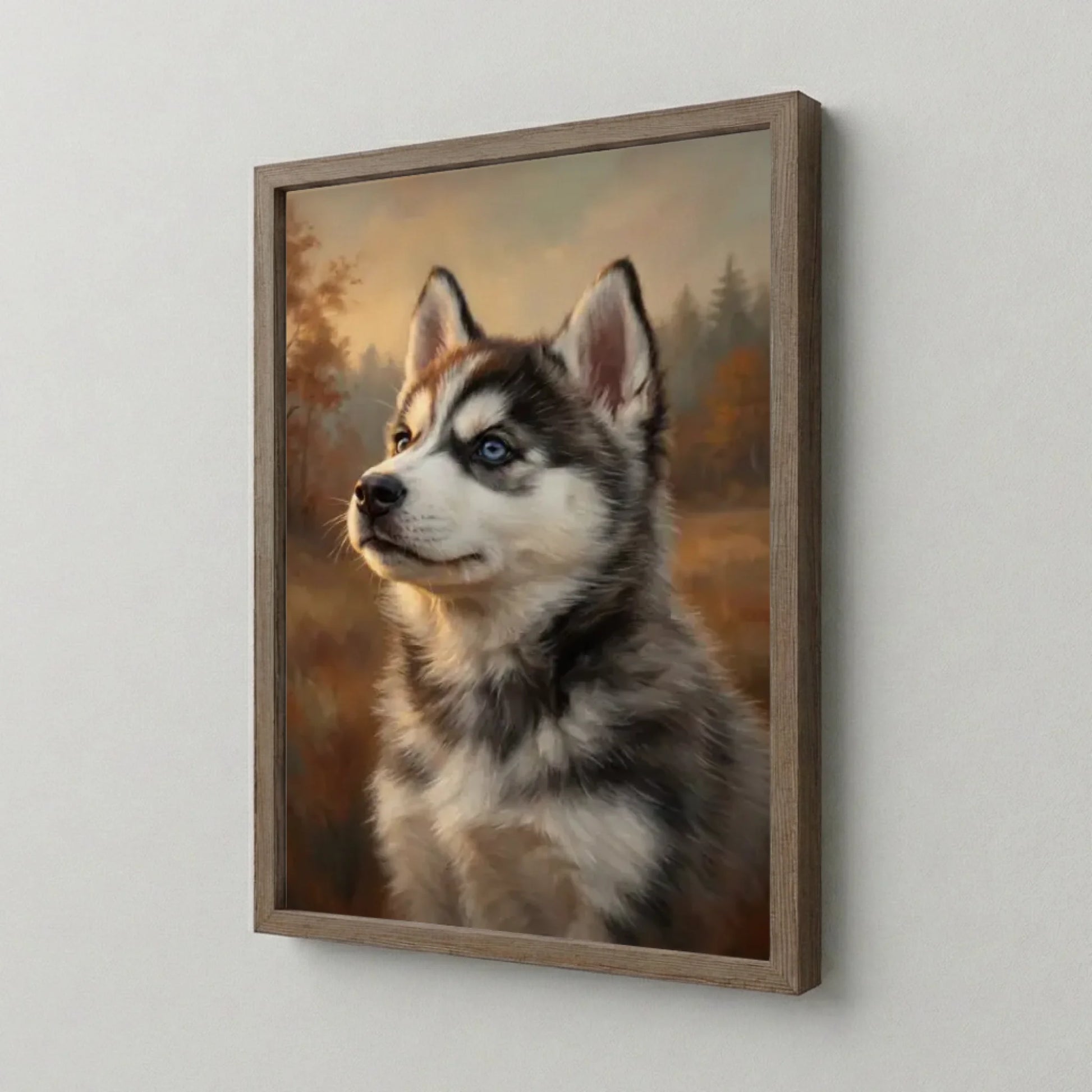 Poster Framed Walnut Mockup Site
