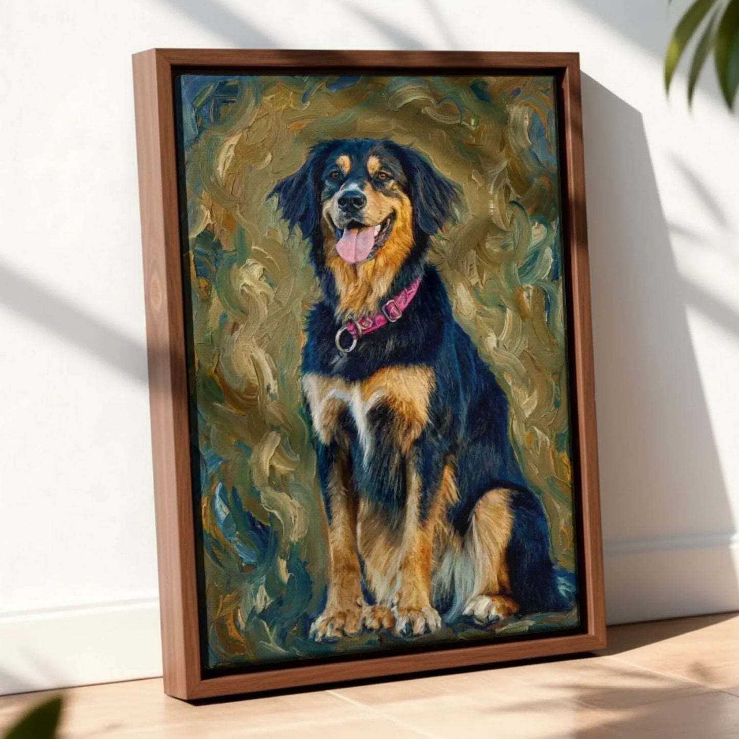 Framed Canvas Walnut Mockup Site