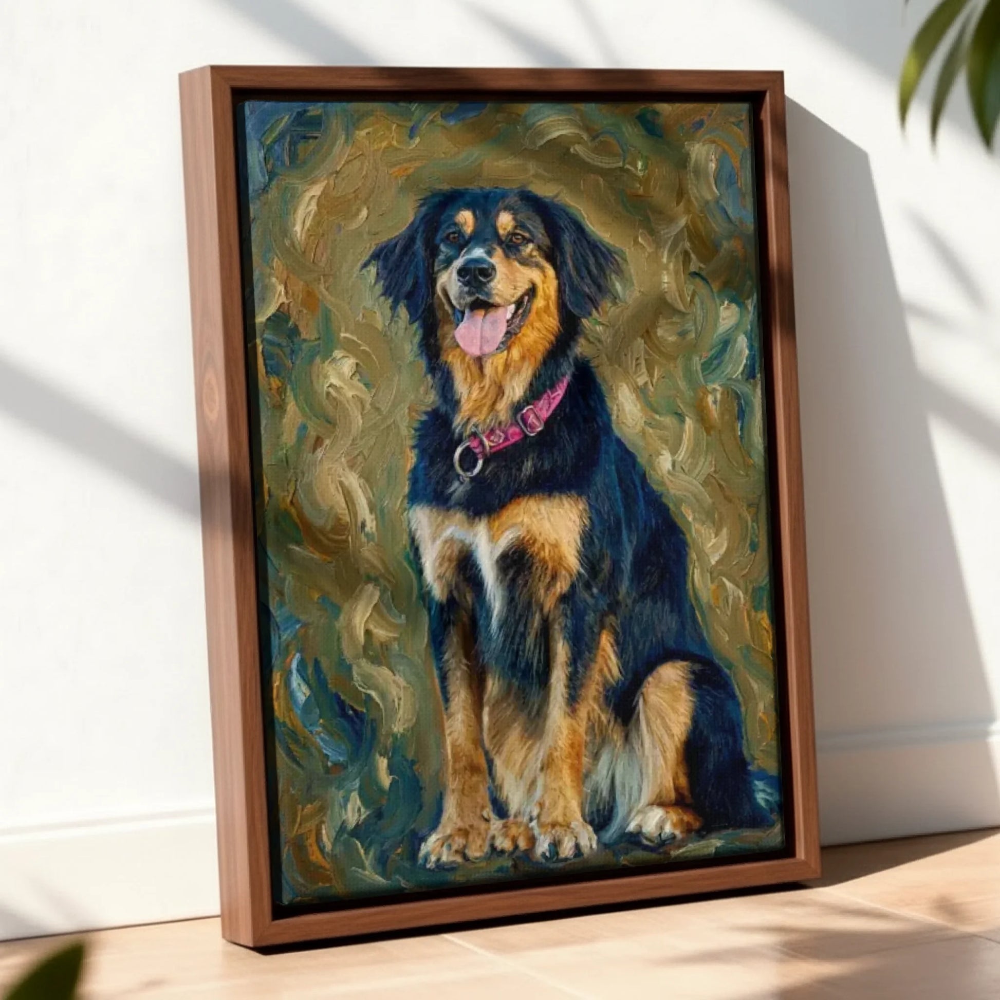 Framed Canvas Walnut Mockup Site