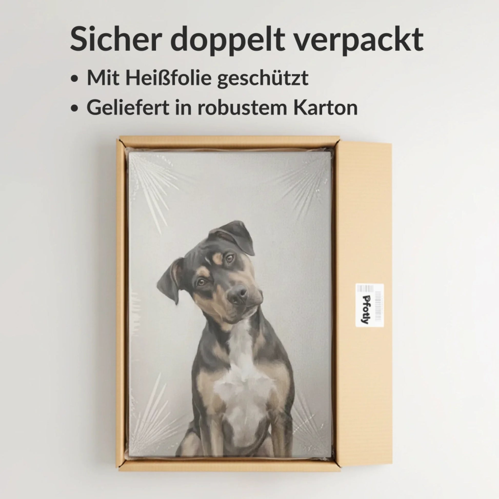 Jede Leinwand wird sorgfältig doppelt verpackt und mit Heißfolie geschützt – maximale Sicherheit für Ihr Kunstwerk. (1)