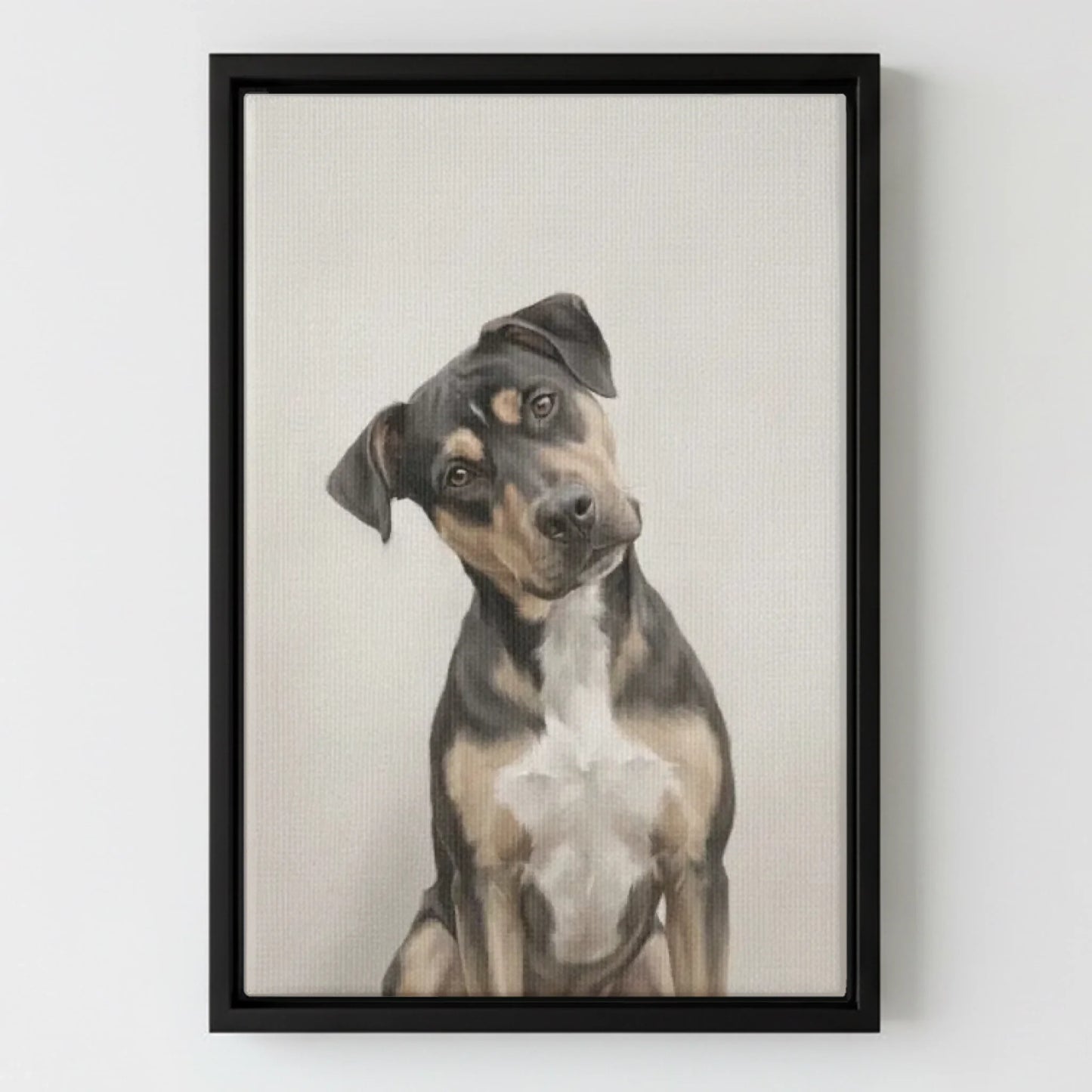 Framed Canvas Black Mockup Frontal