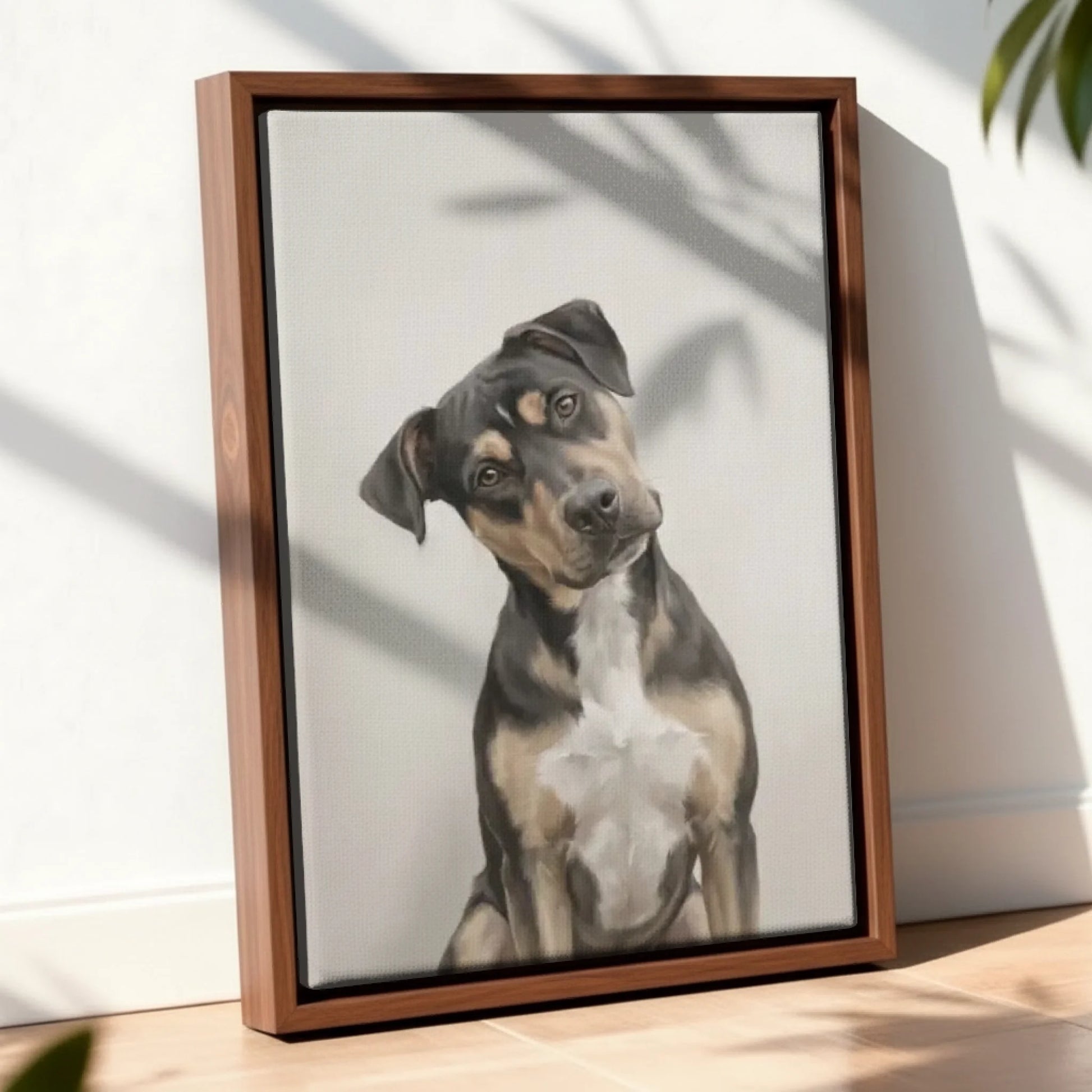 Framed Canvas Walnut Mockup Site