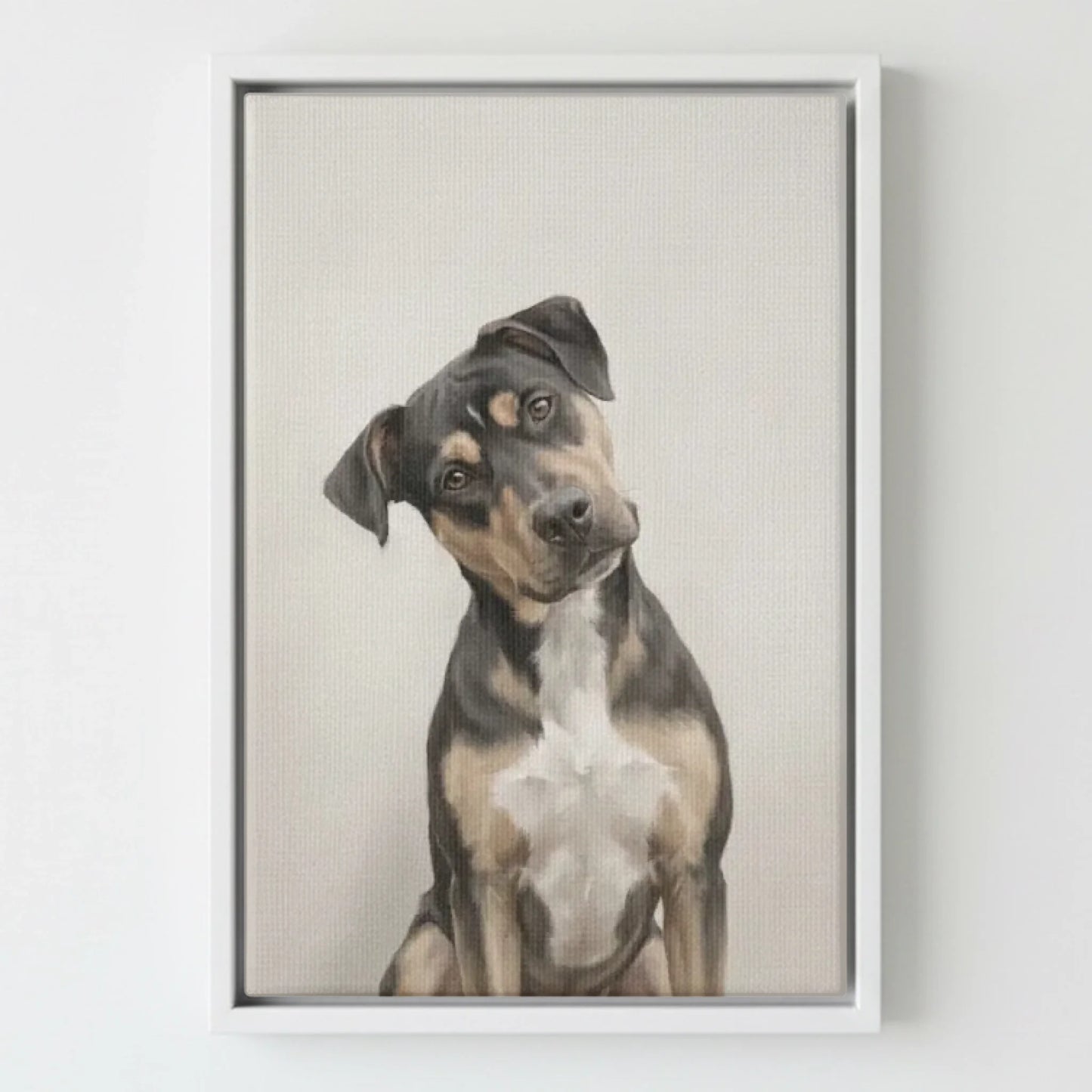 Framed Canvas White Mockup Frontal