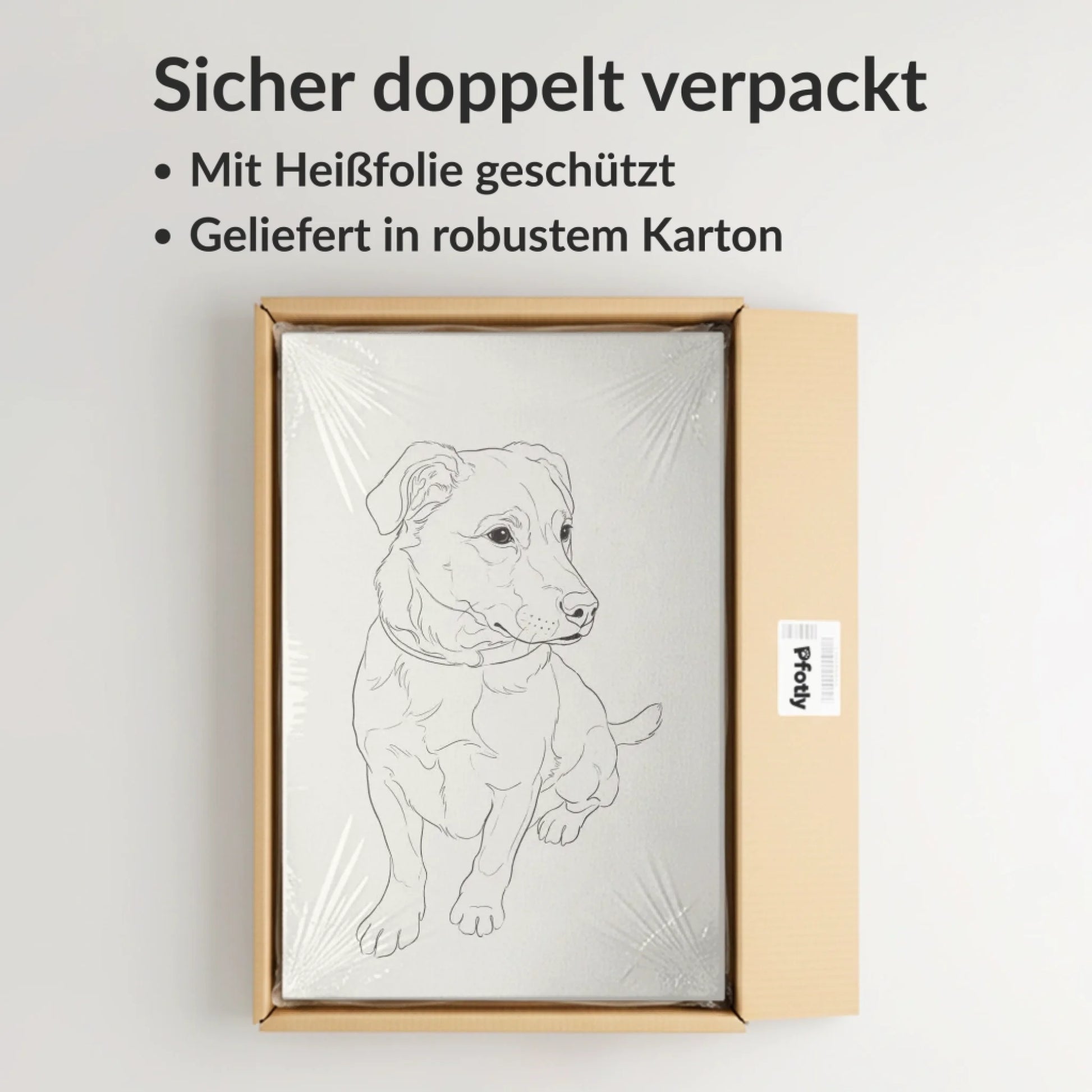 Jede Leinwand wird sorgfältig doppelt verpackt und mit Heißfolie geschützt – maximale Sicherheit für Ihr Kunstwerk. (1)