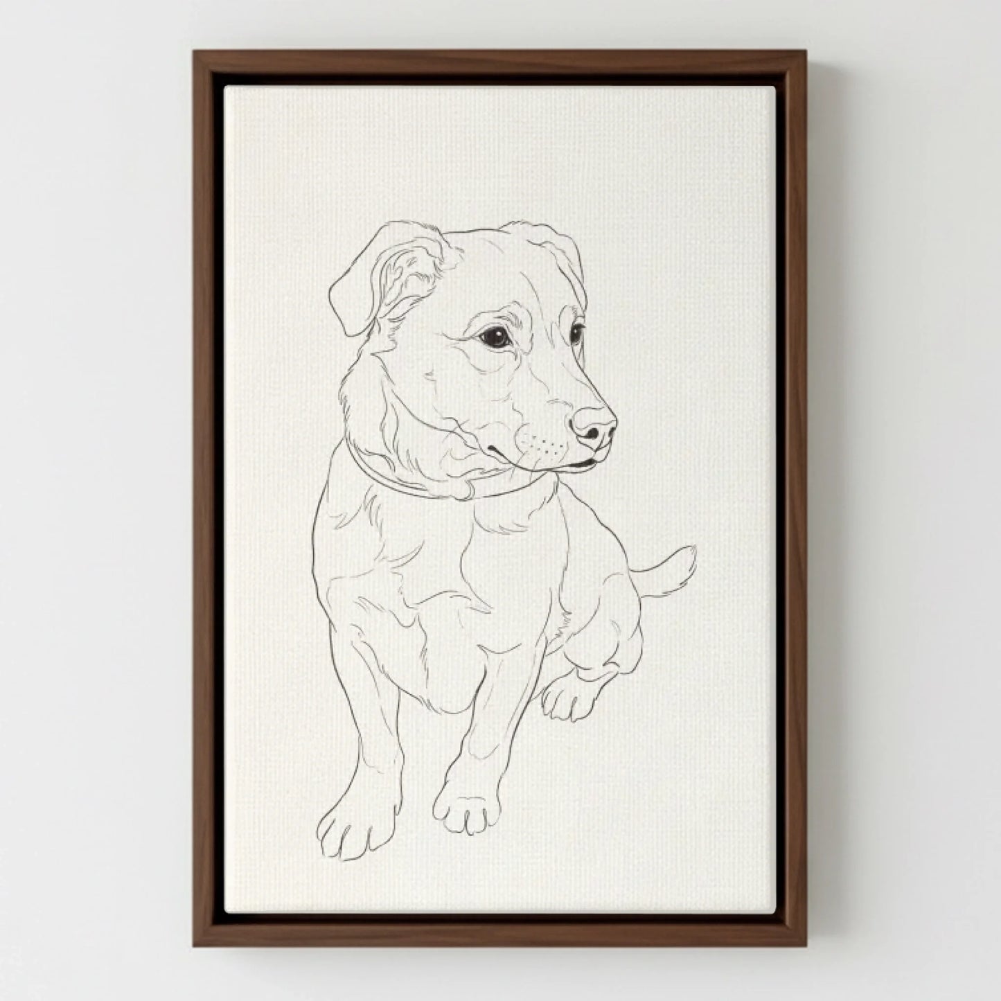 Framed Canvas Walnut Mockup Frontal