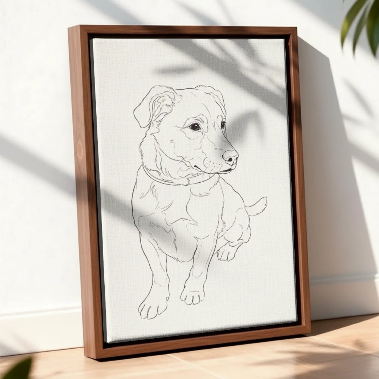 Framed Canvas Walnut Mockup Site