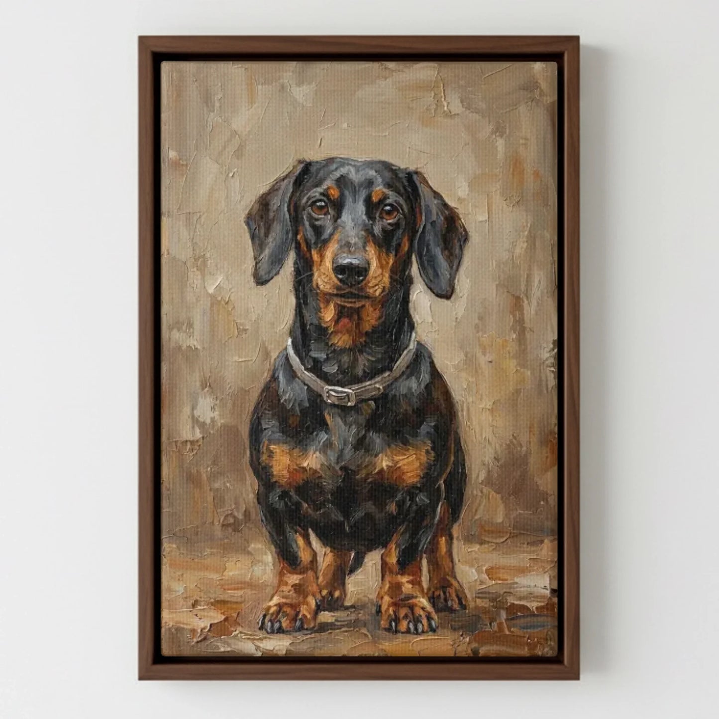 Framed Canvas Walnut Mockup Frontal