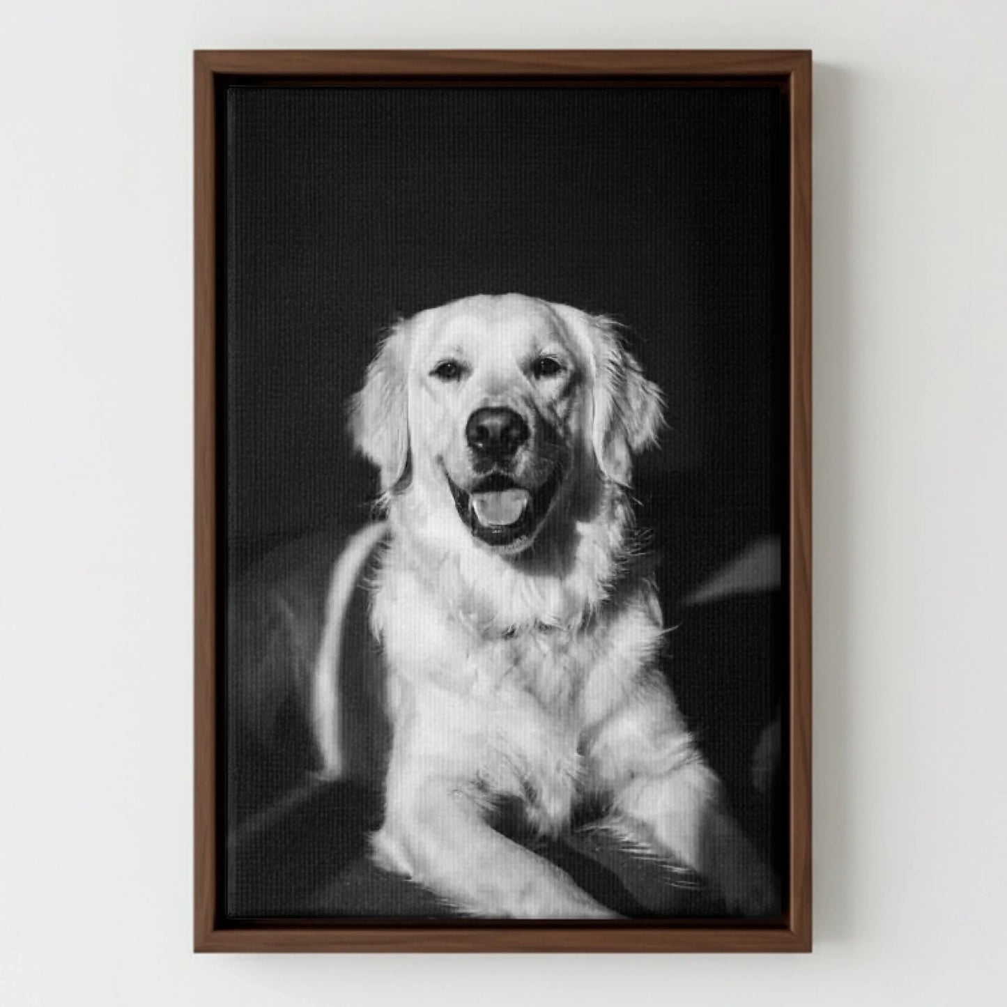 Framed Canvas Walnut Mockup Frontal