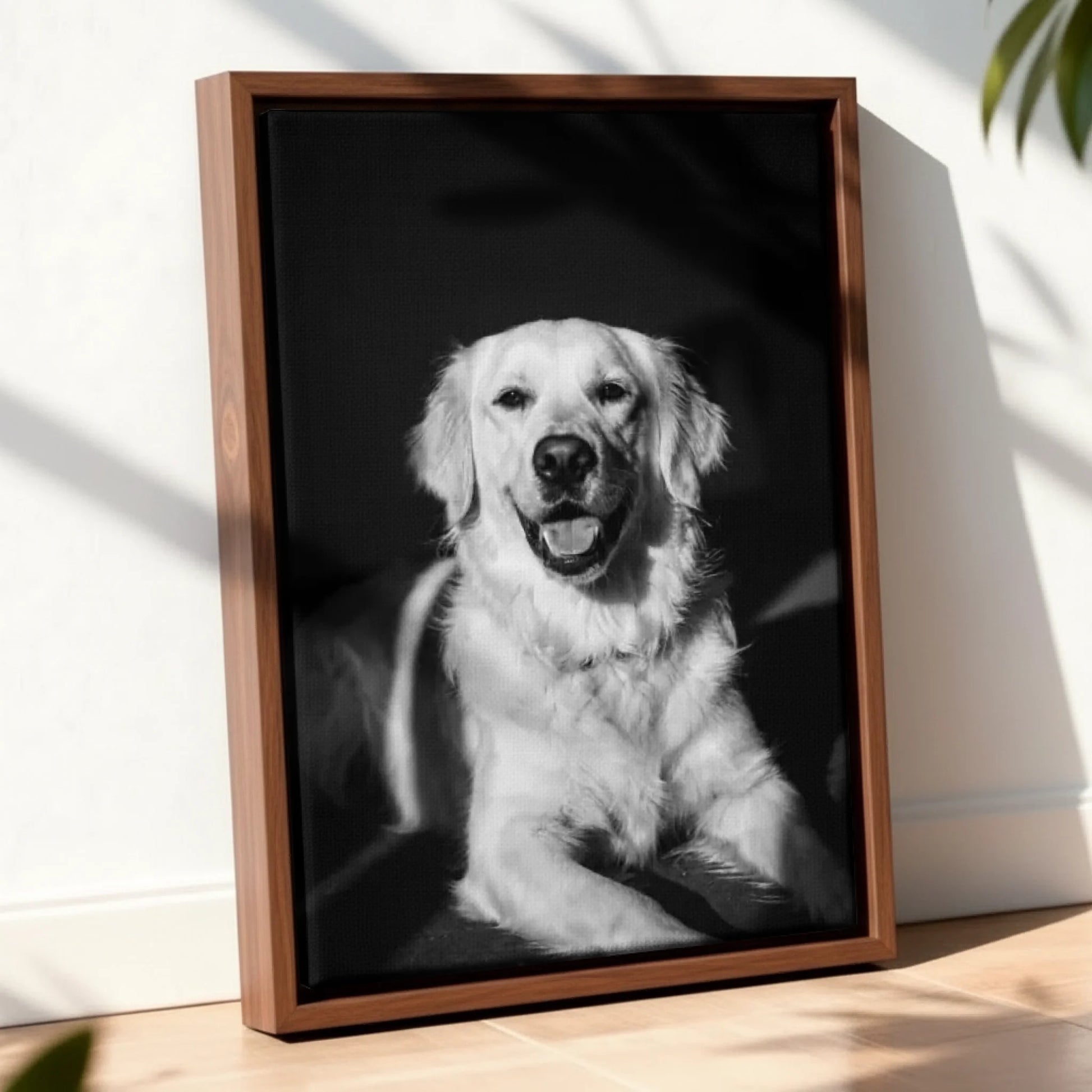 Framed Canvas Walnut Mockup Site