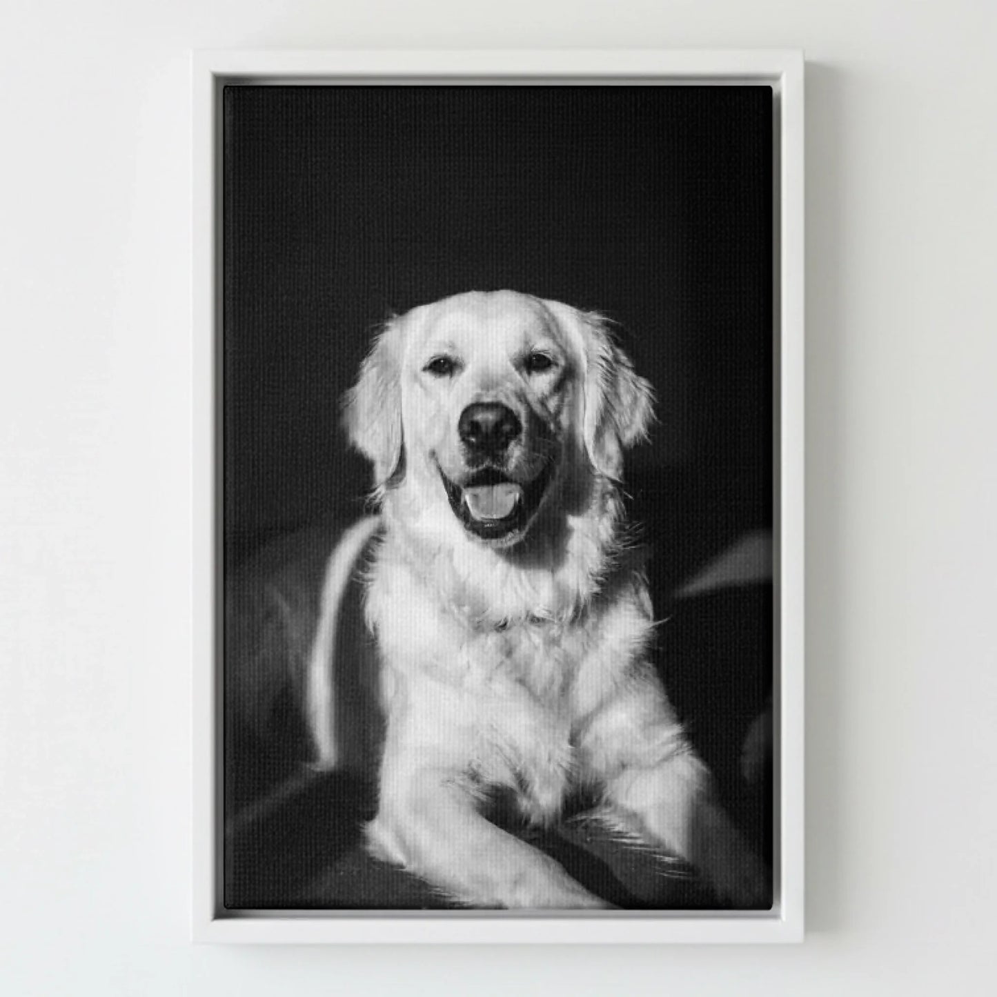 Framed Canvas White Mockup Frontal