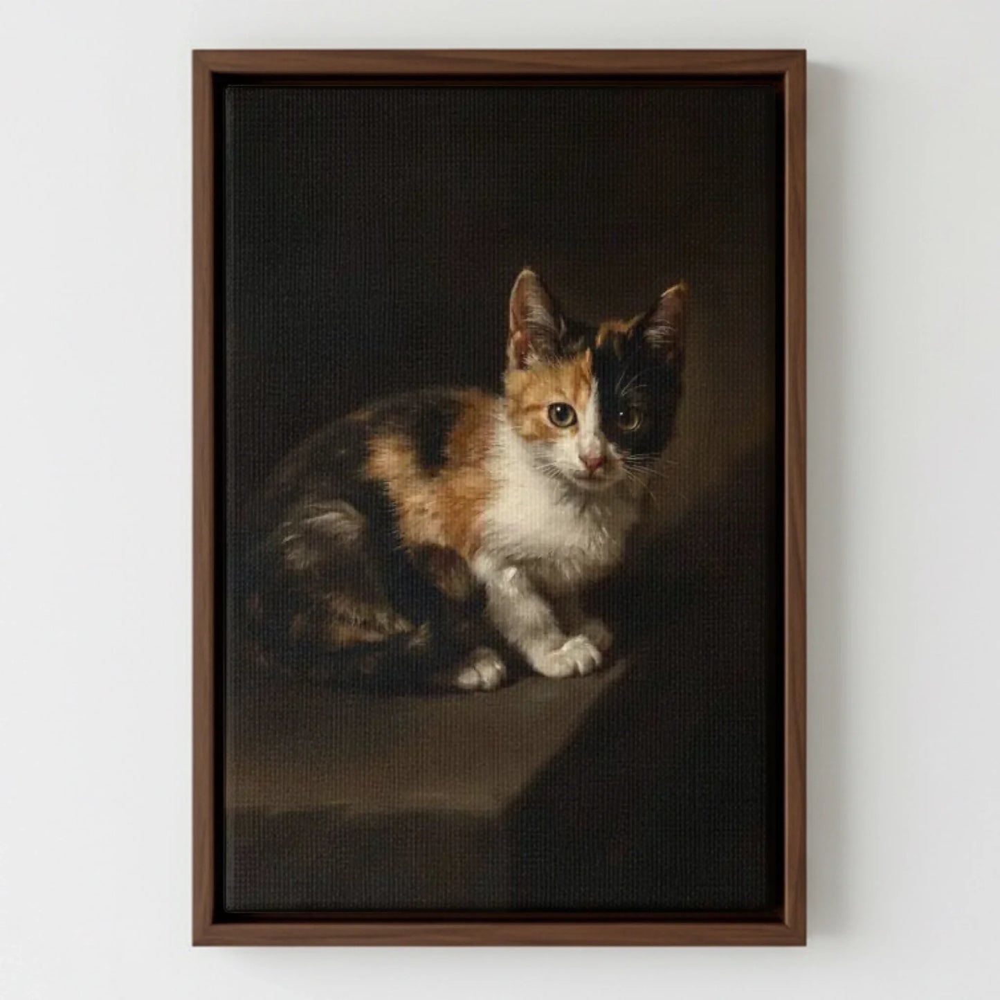 Framed Canvas Walnut Mockup Frontal