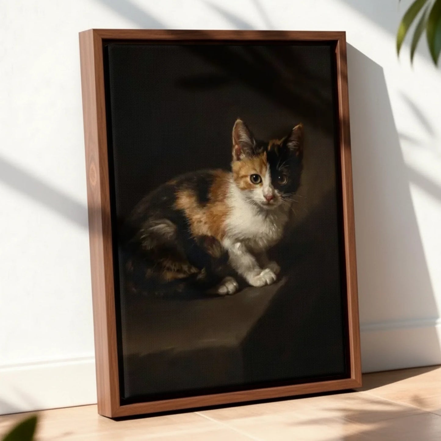 Framed Canvas Walnut Mockup Site