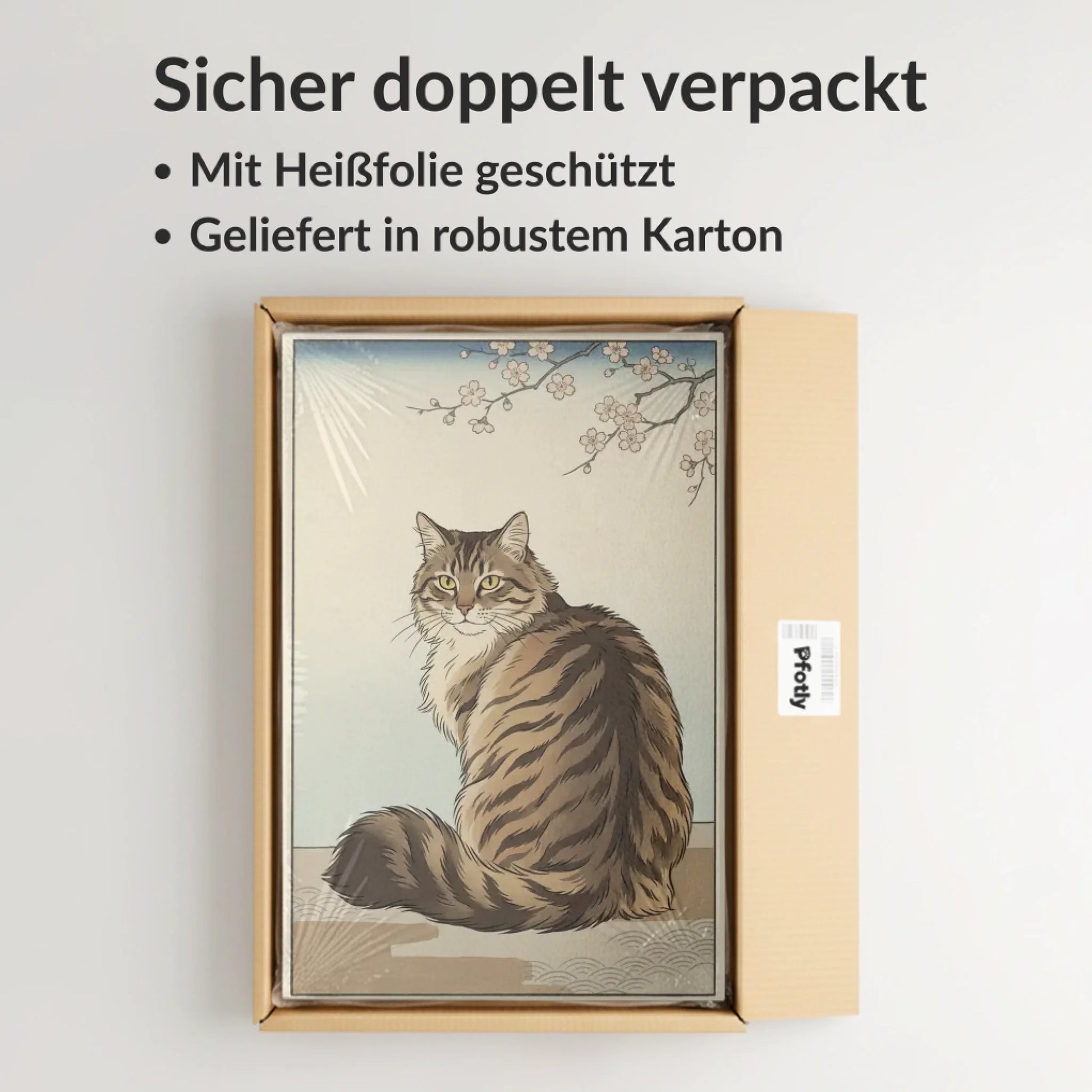Jede Leinwand wird sorgfältig doppelt verpackt und mit Heißfolie geschützt – maximale Sicherheit für Ihr Kunstwerk. (1)